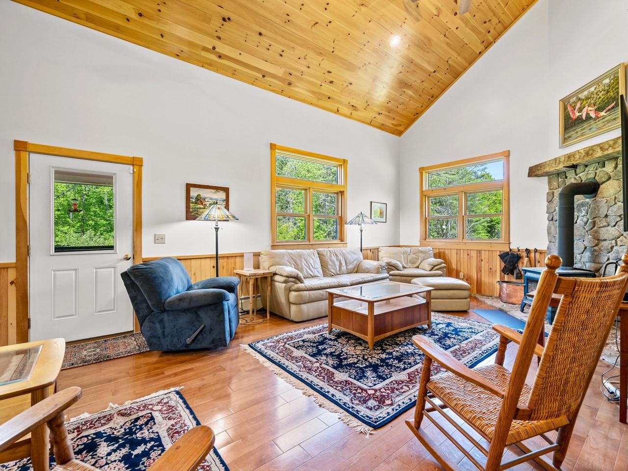 Living Room with Door to Porch