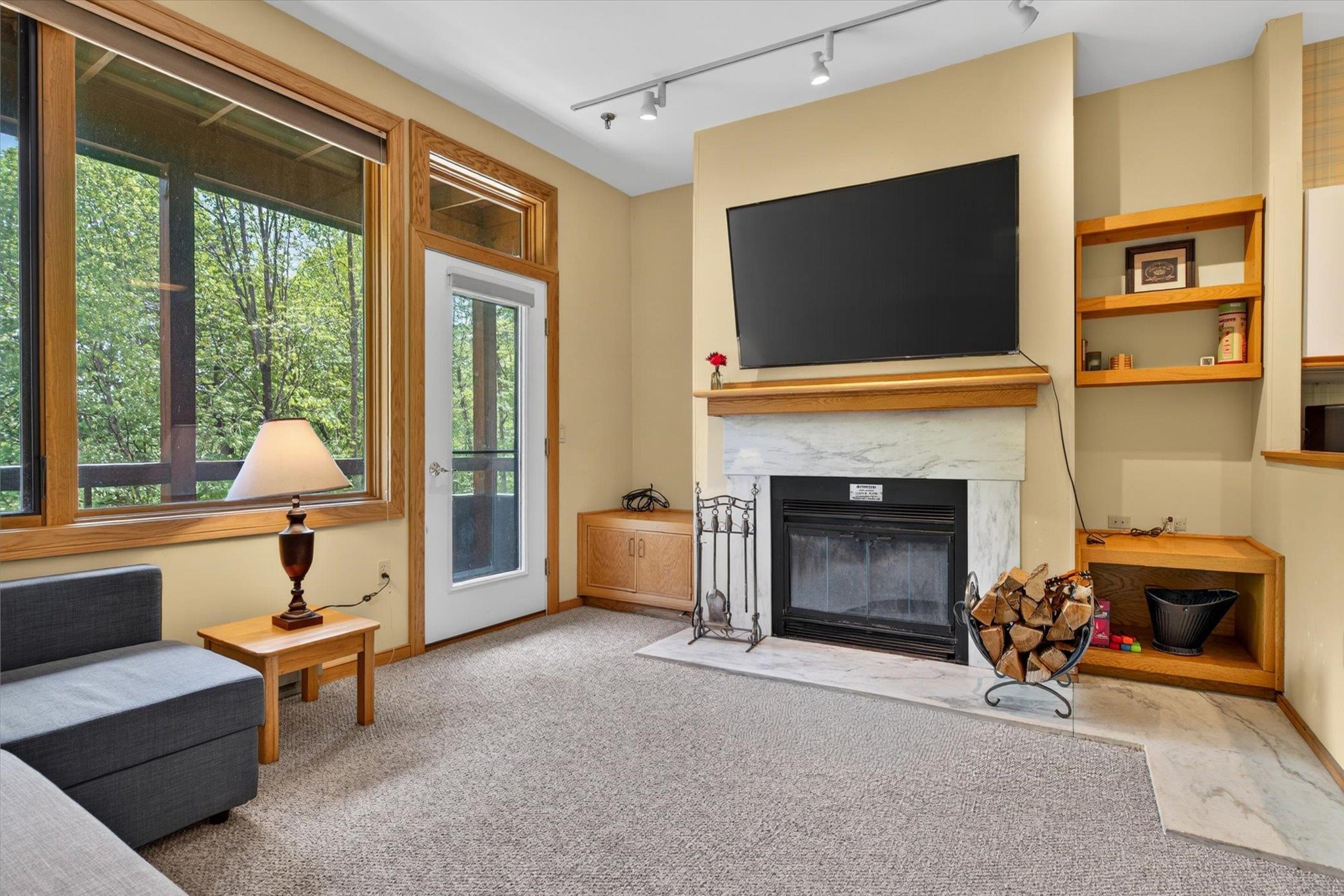 Wood burning fireplace (wood is included in HOA fee)