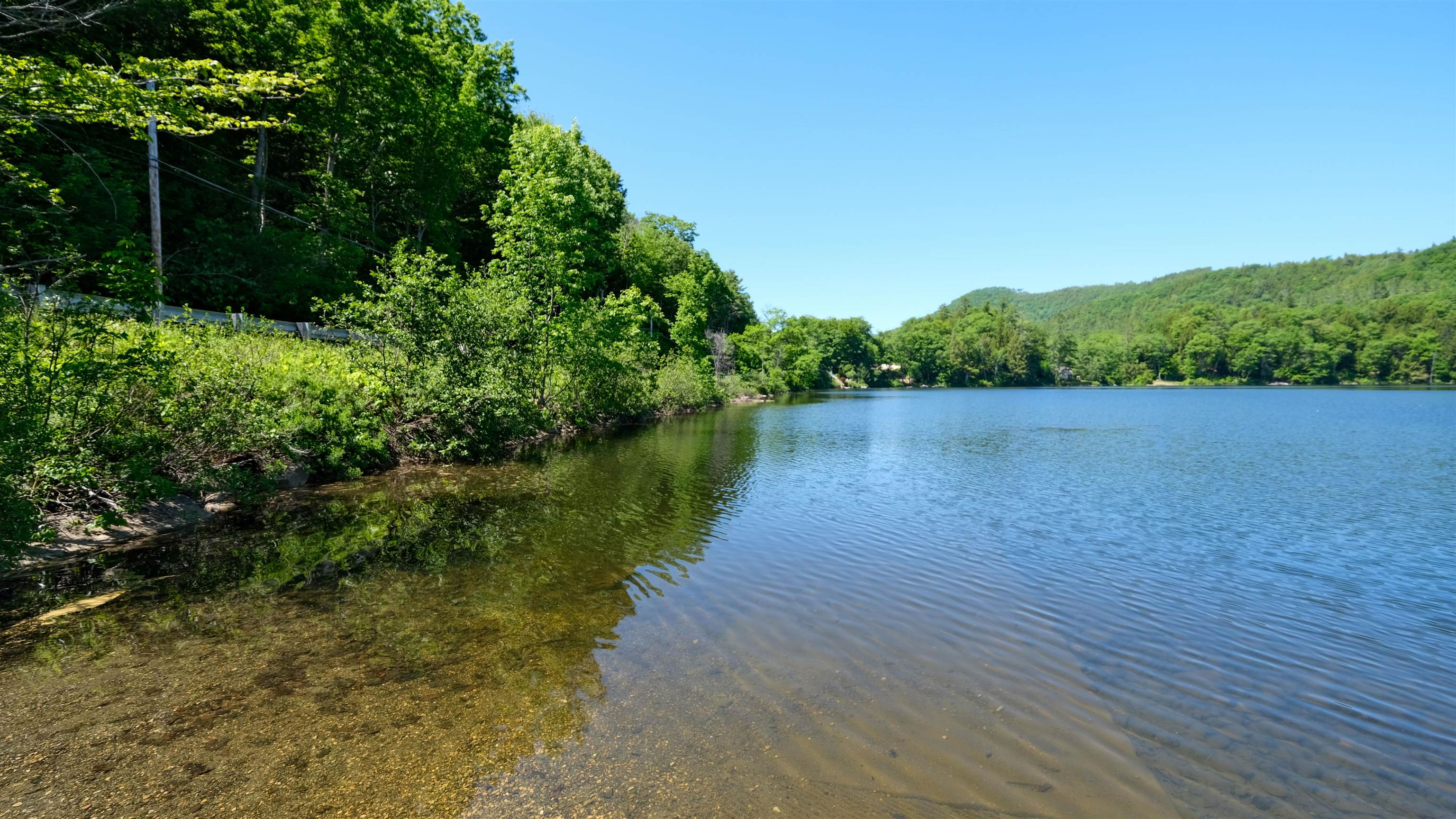 View of the northern lake frontage by boat ramp
