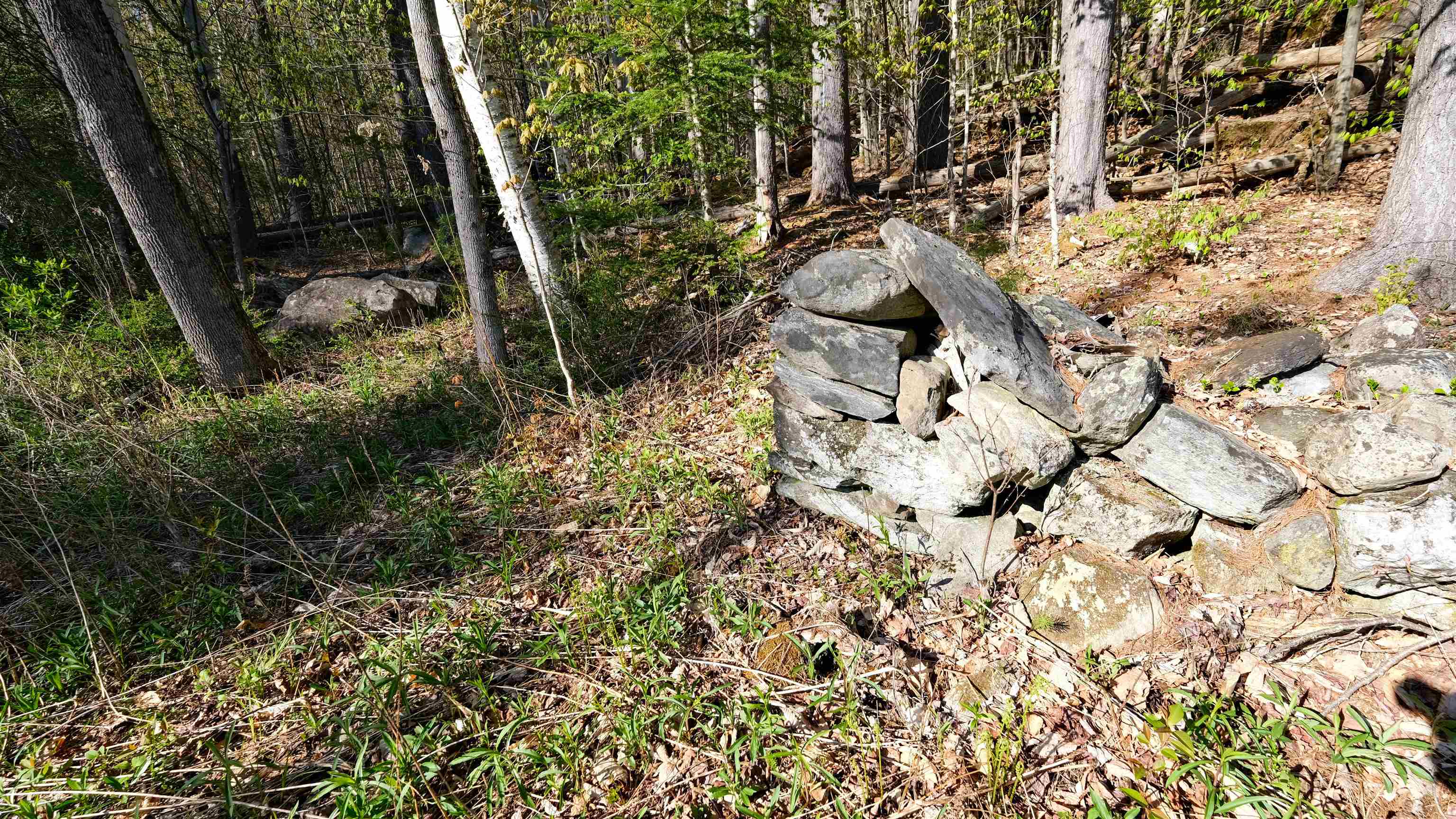 One end of stone walls
