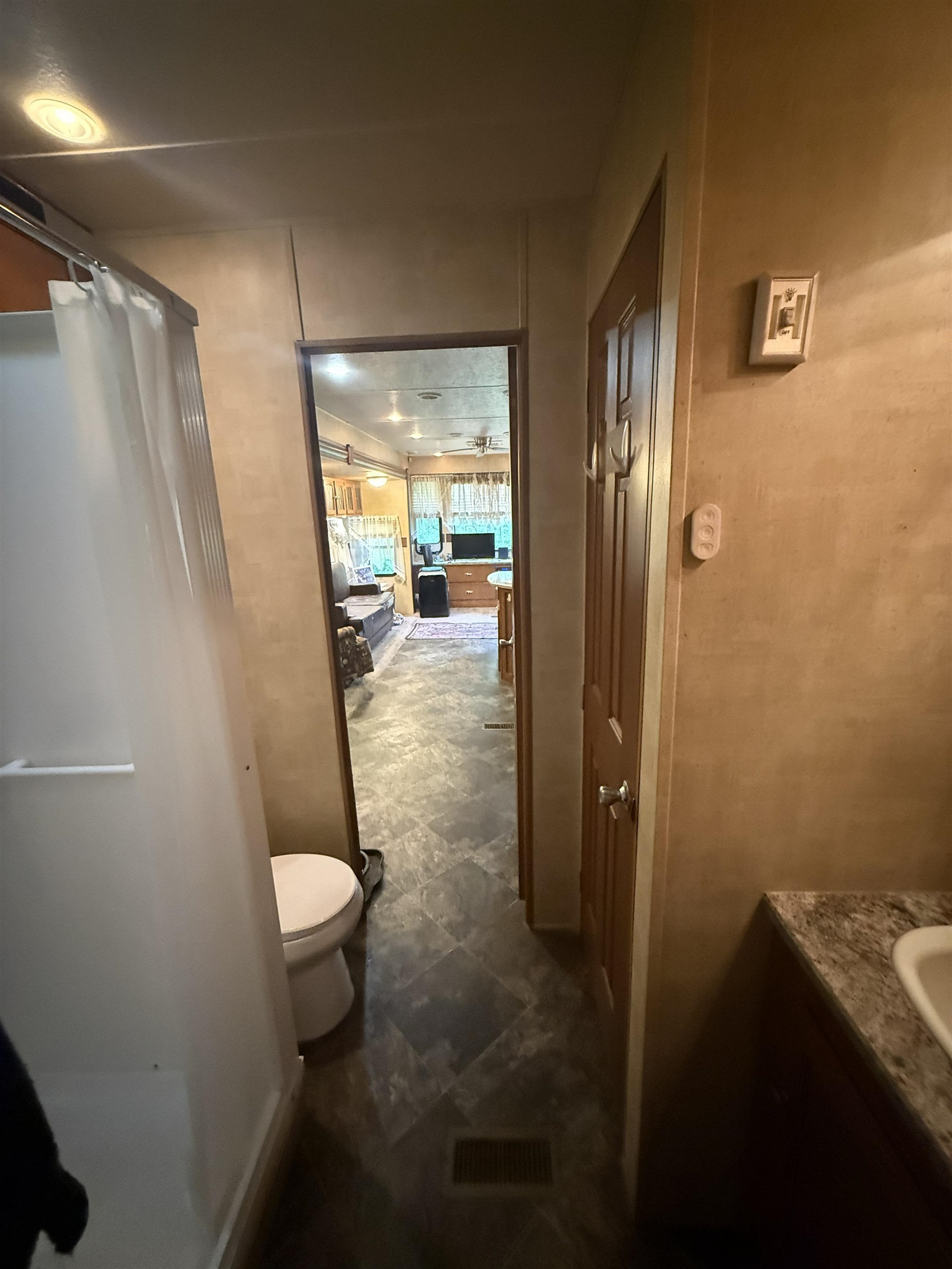 Bathroom view out