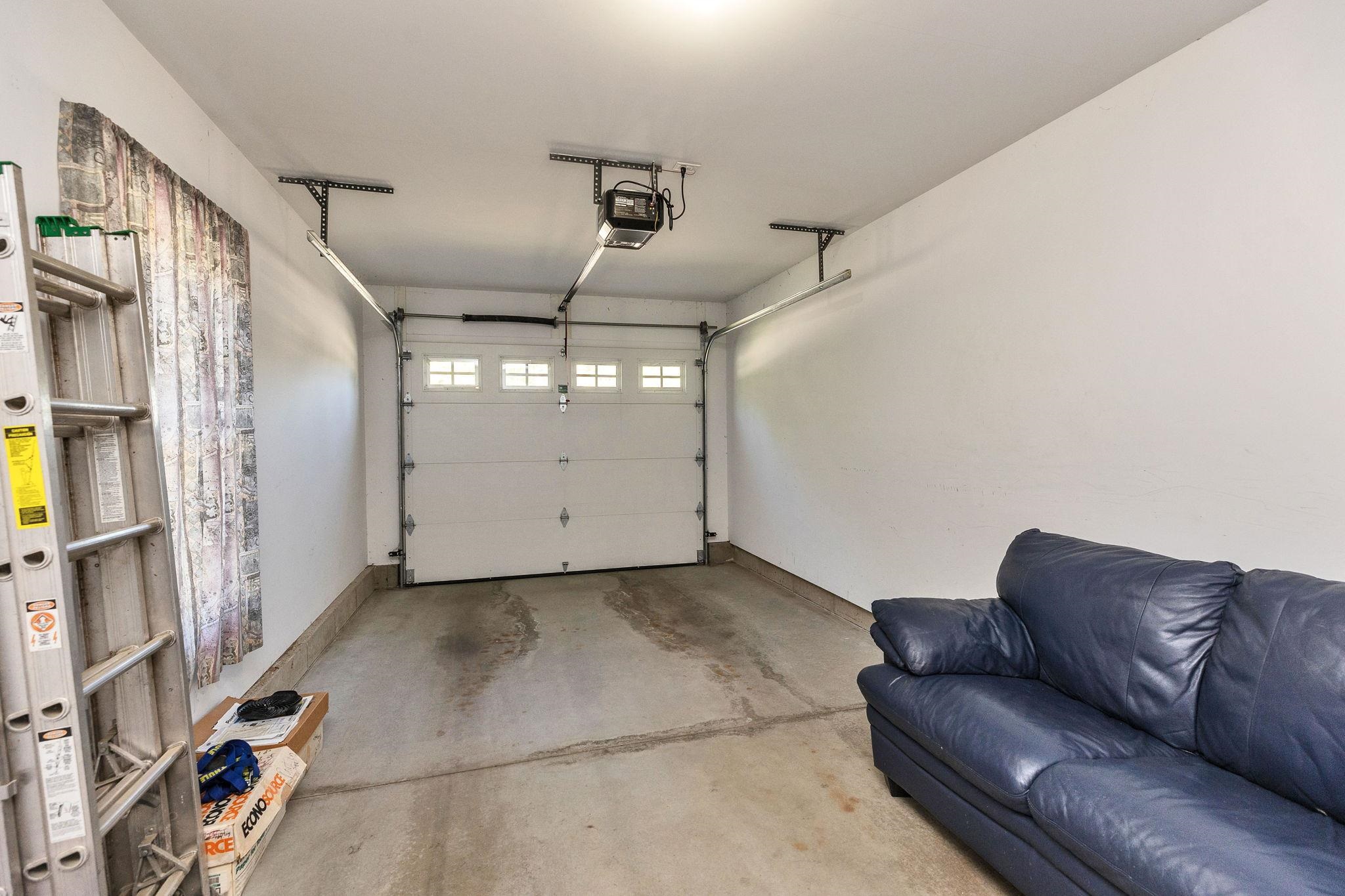 Finished garage