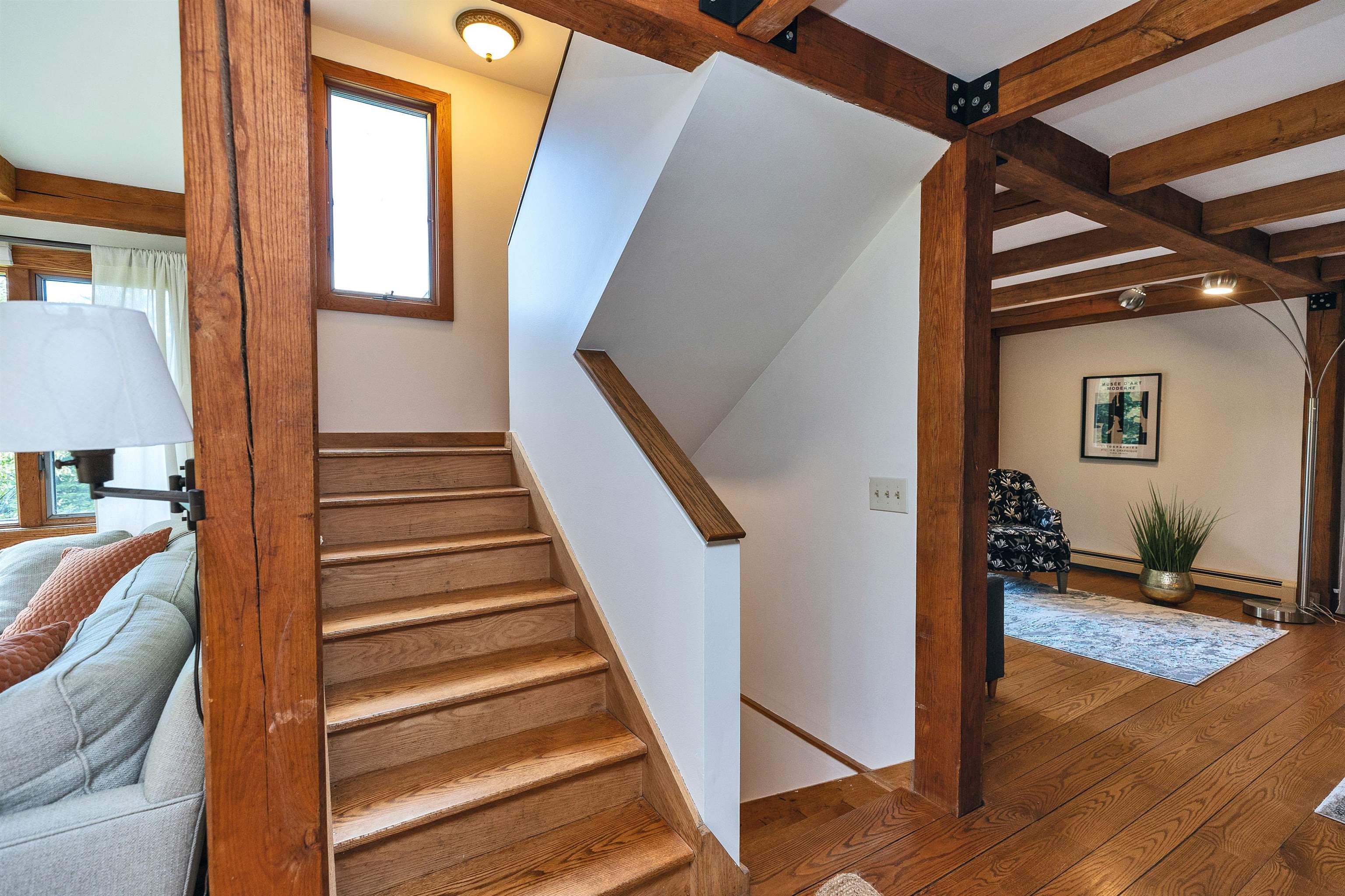 Staircase to bedrooms and lower level