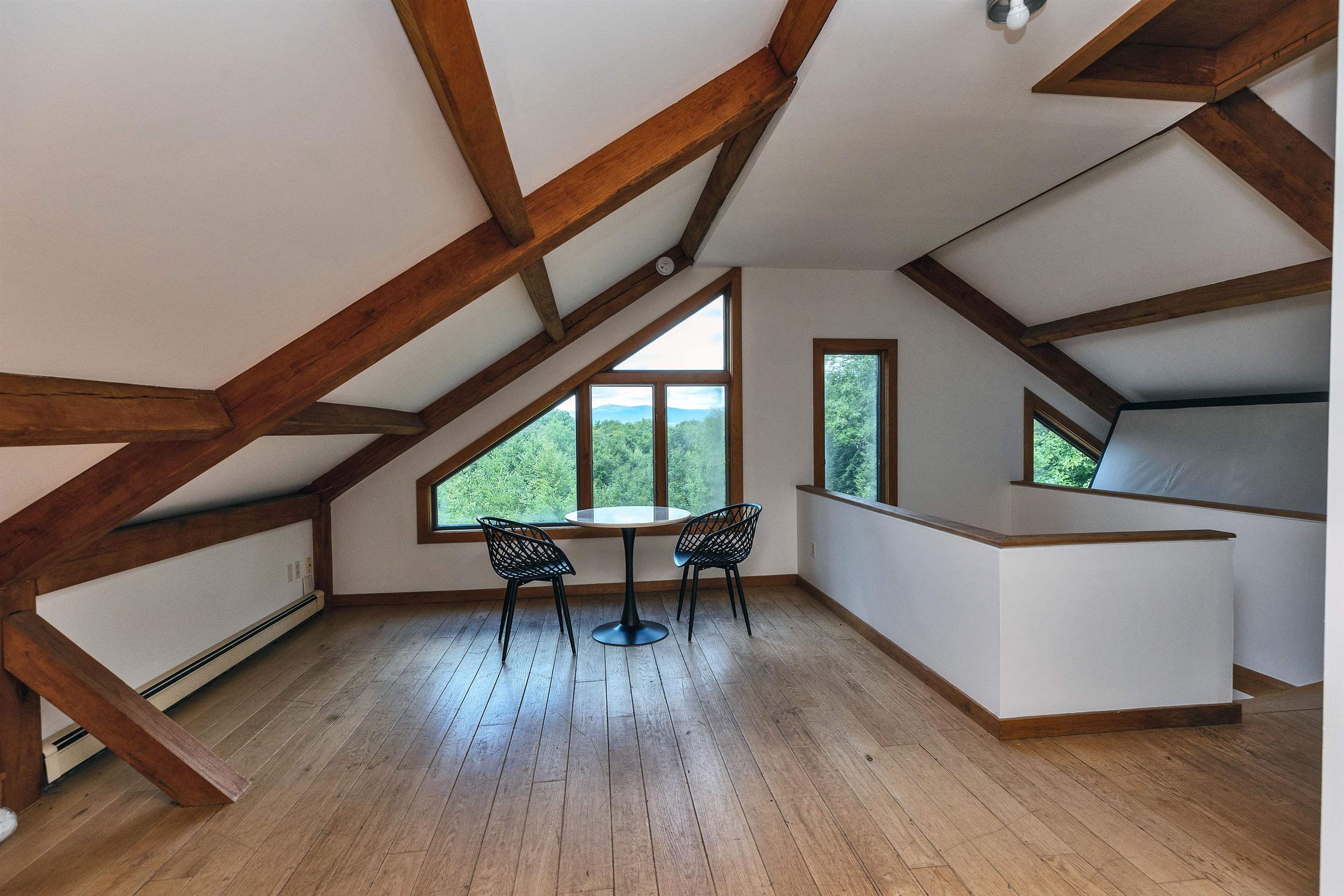 Vaulted ceiling and huge mountain view