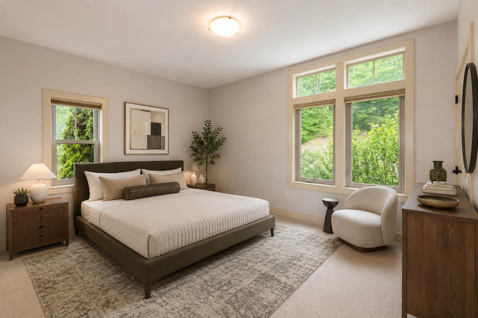 End units enjoy windows in all three bedrooms