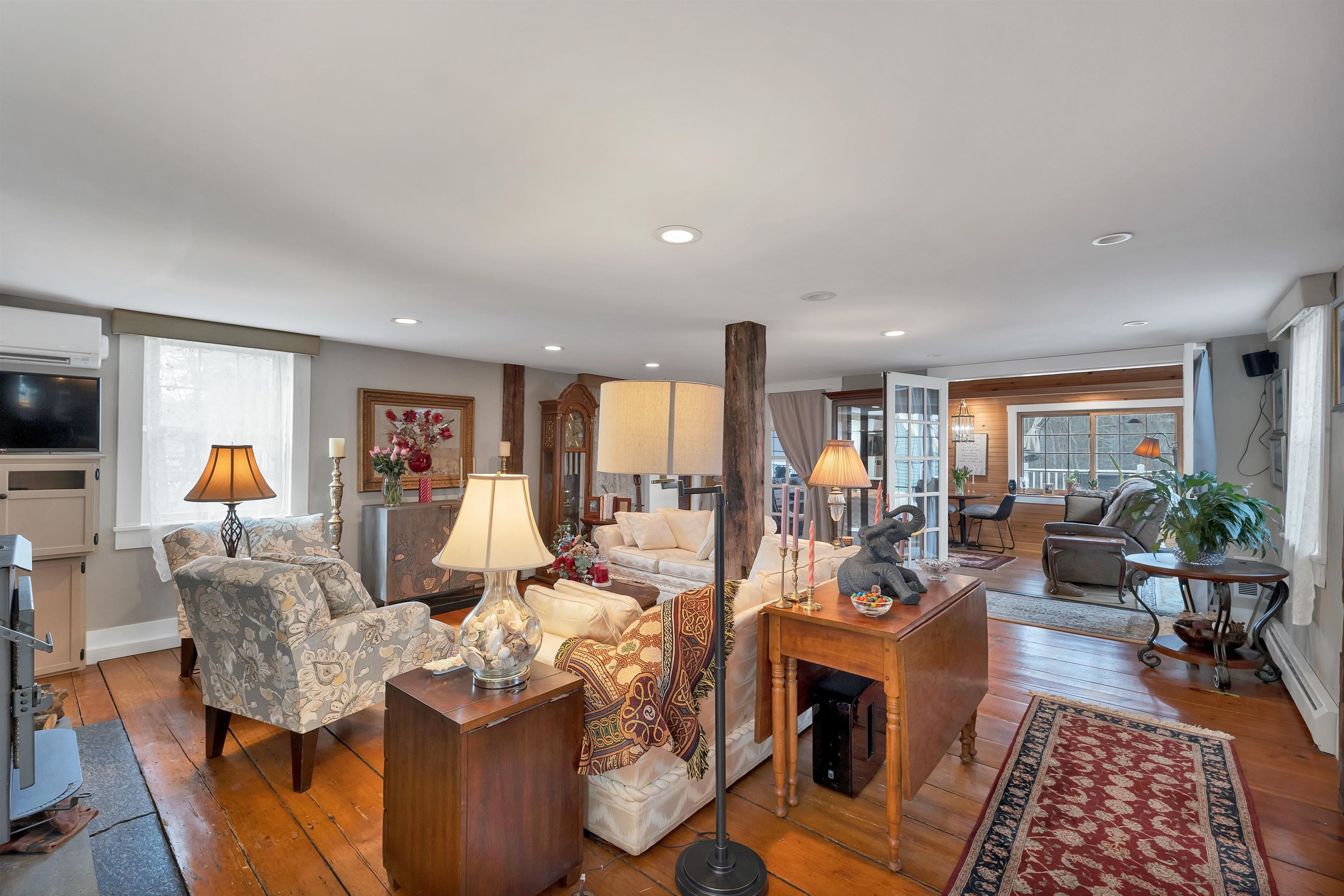 Family room toward enclosed porch