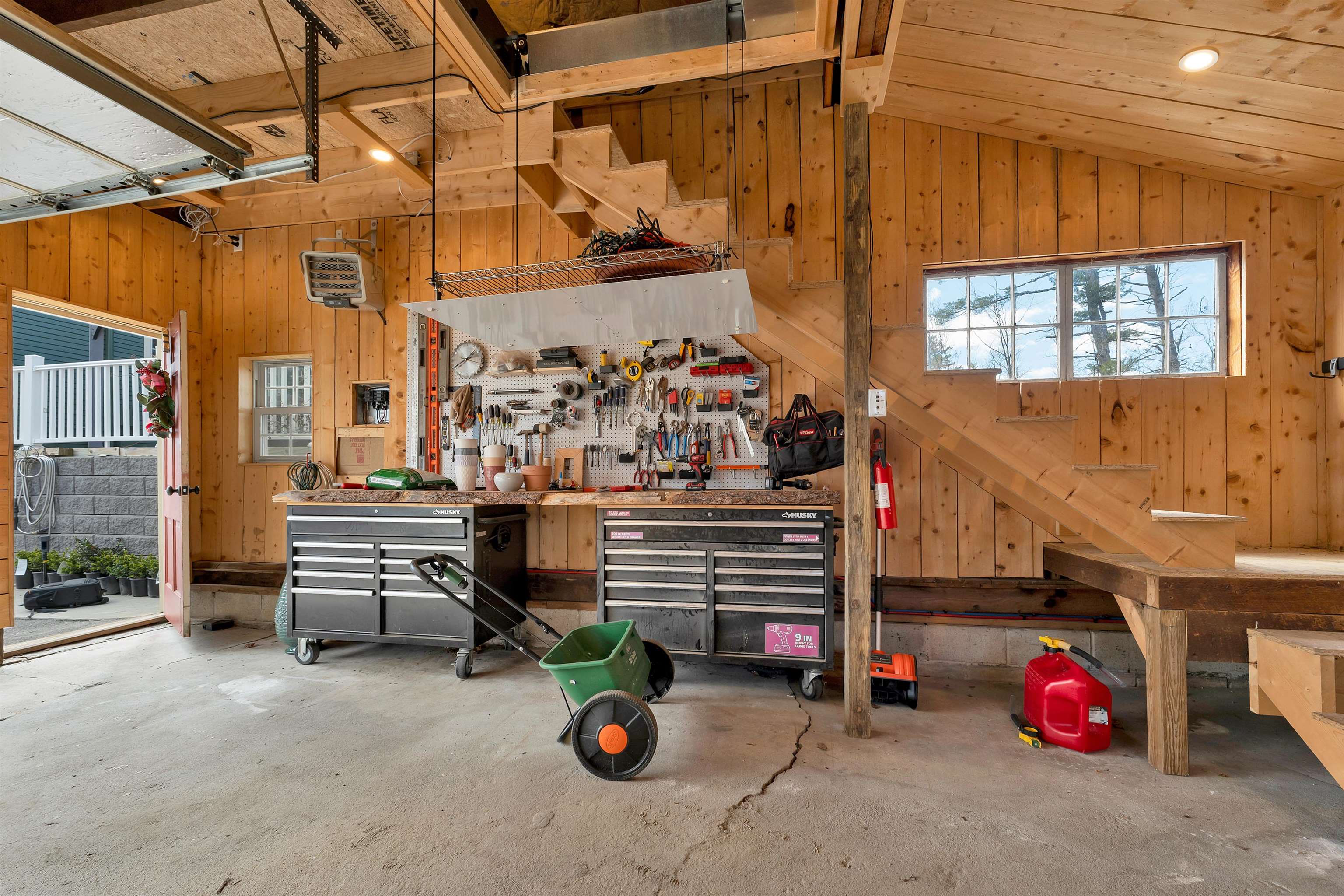 Garage insulated and heated