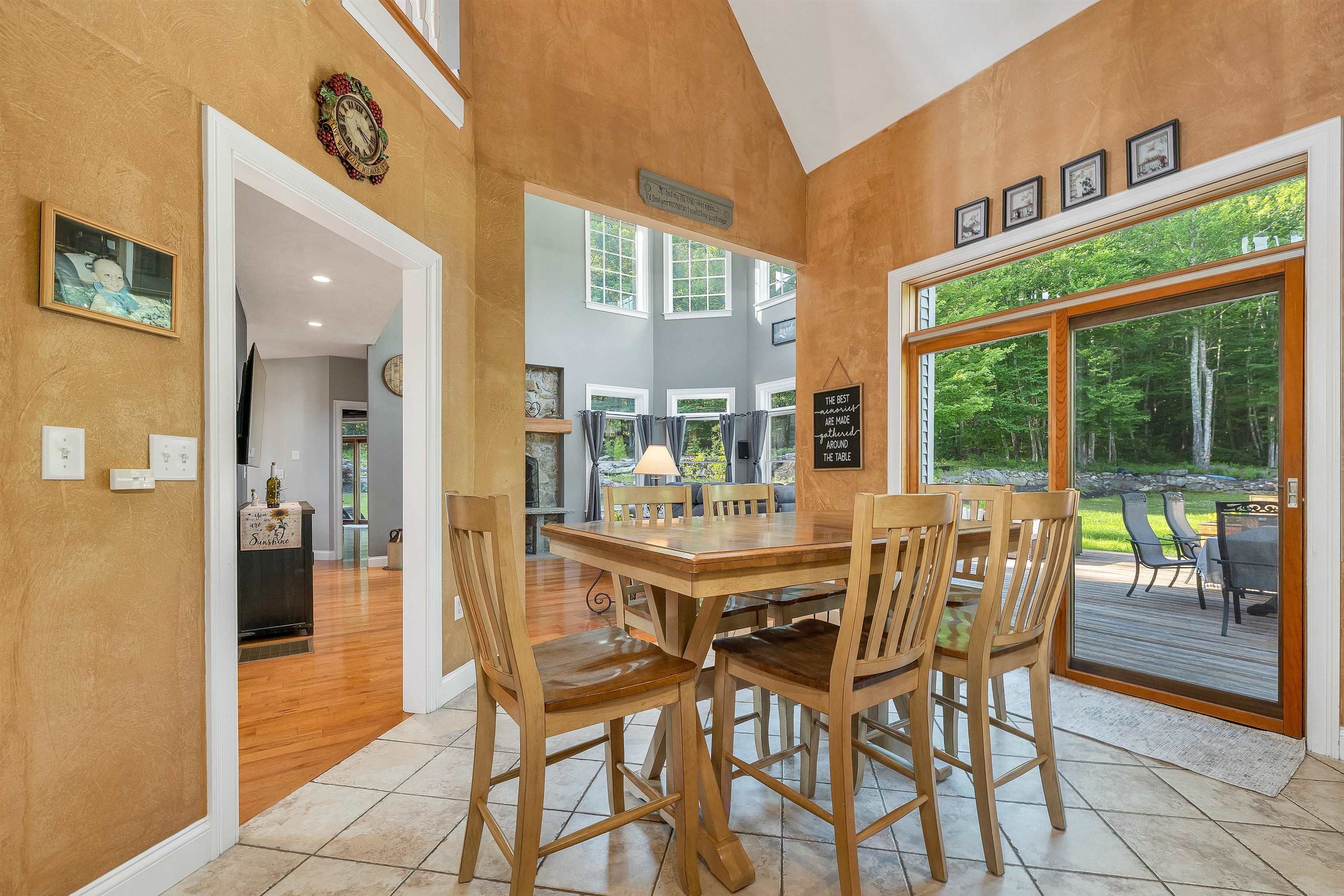 Sliding door to expansive deck