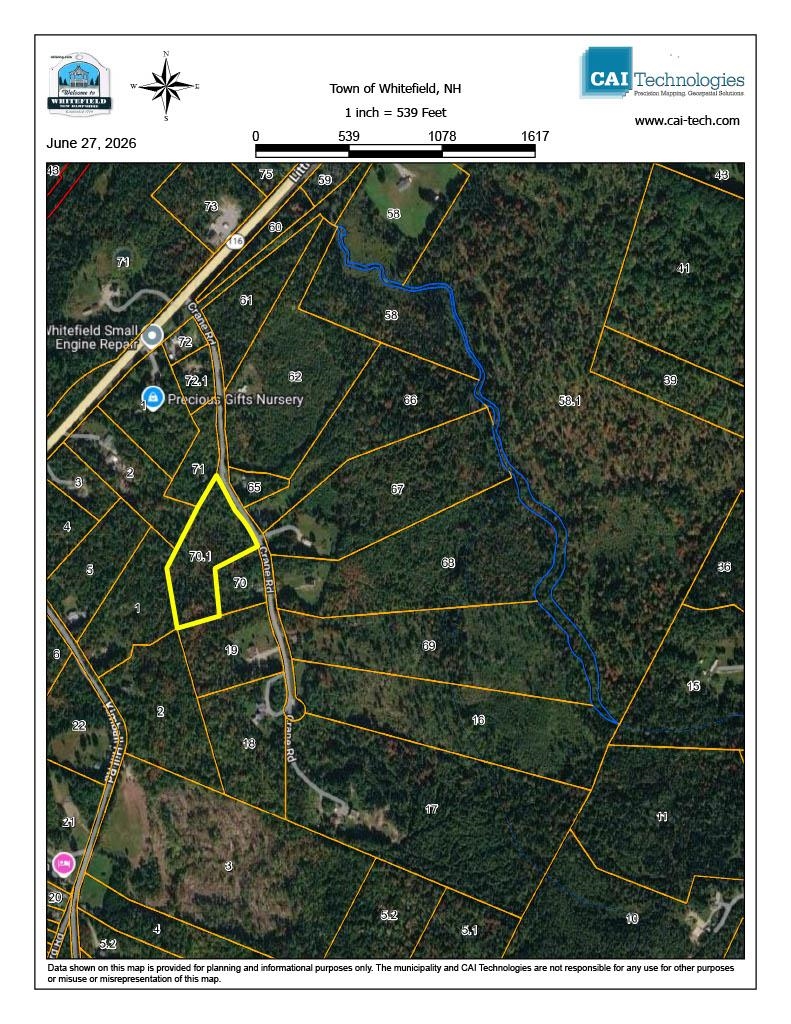 Photo 2 of Land for sale at 231-70-1 Crane Rd, Whitefield, NH 03598 | MLS# 5097588 | Listing updated on 2026-09-13