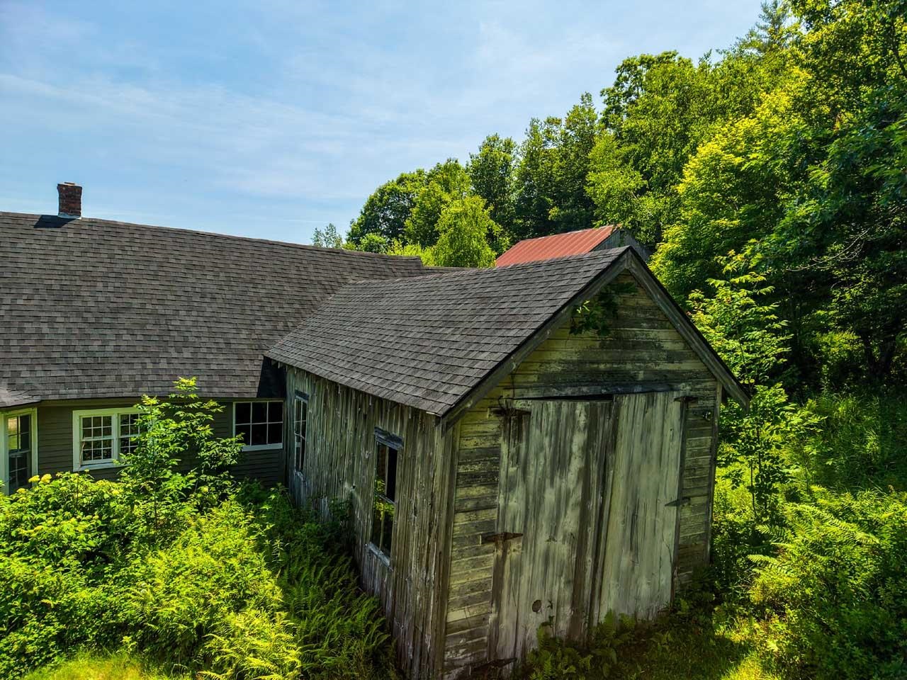 Attached barn outside
