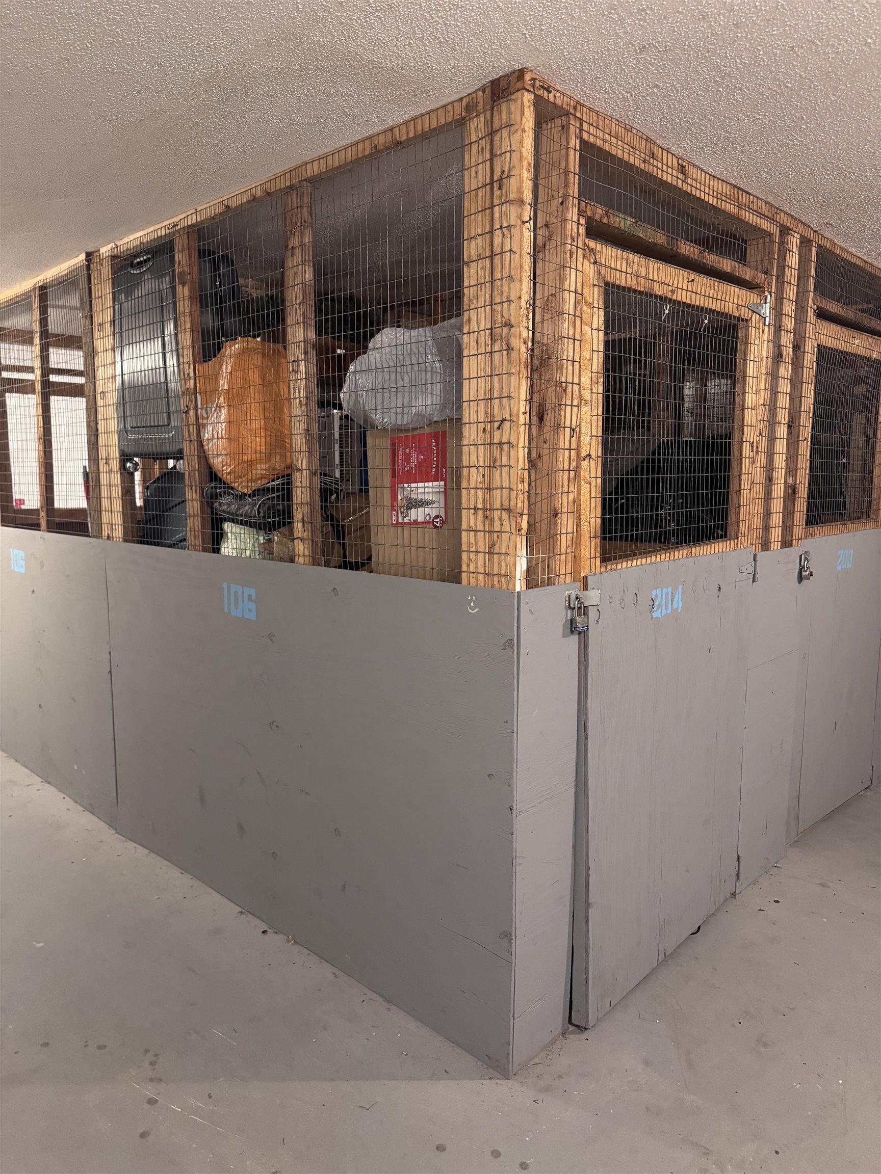 Additional secured storage space
