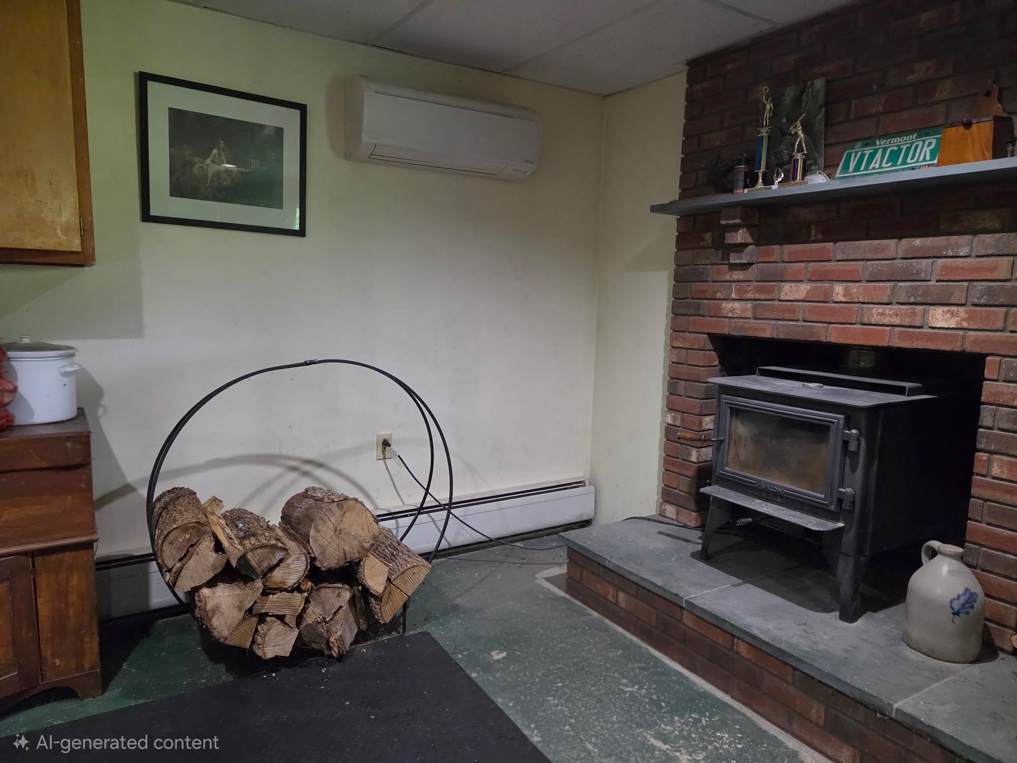 LOWER LEVEL BRICK CHIMNEY AND WDST