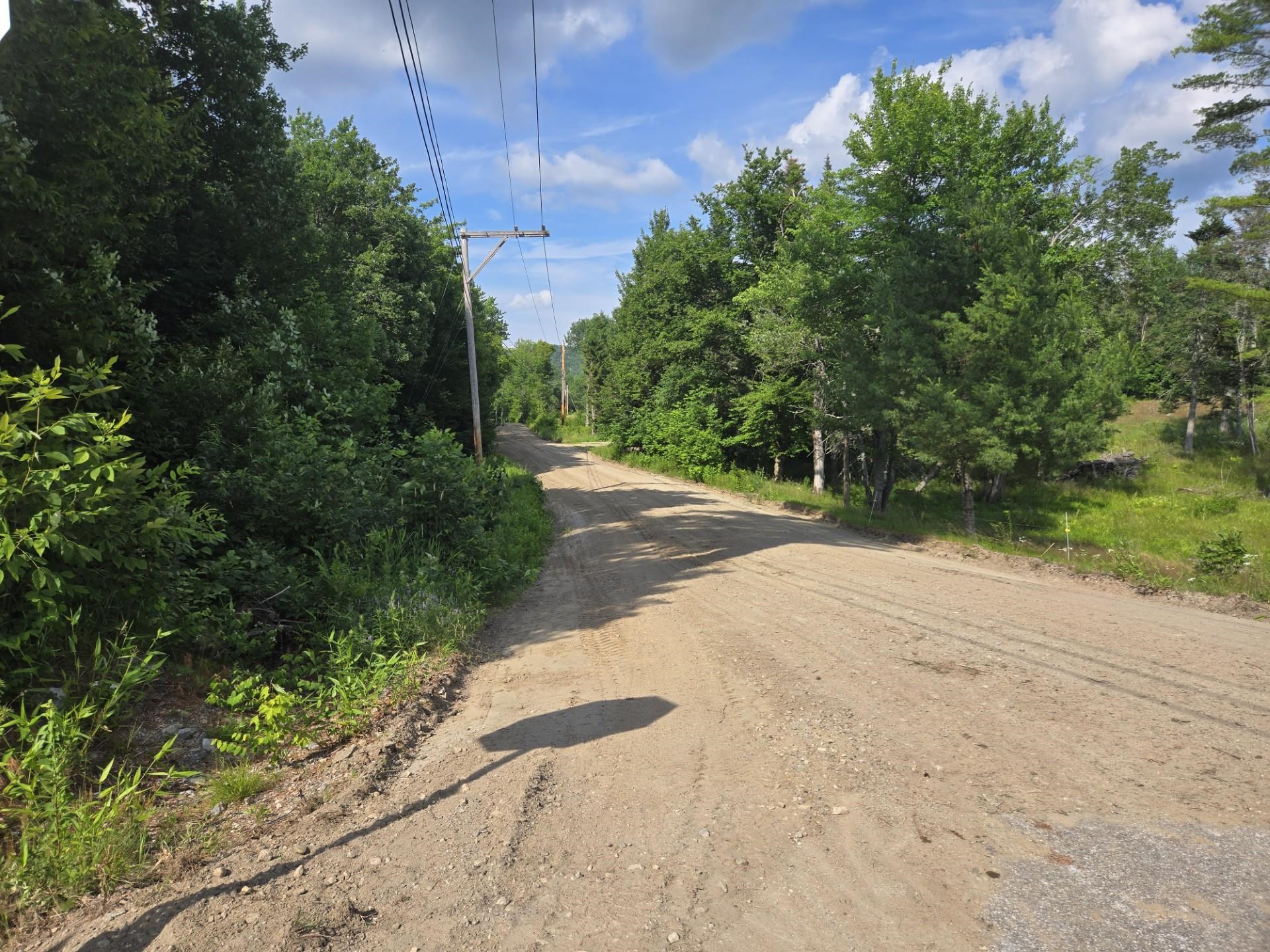 From beginning of N. Fletcher Rd looking down with prior homesite on right