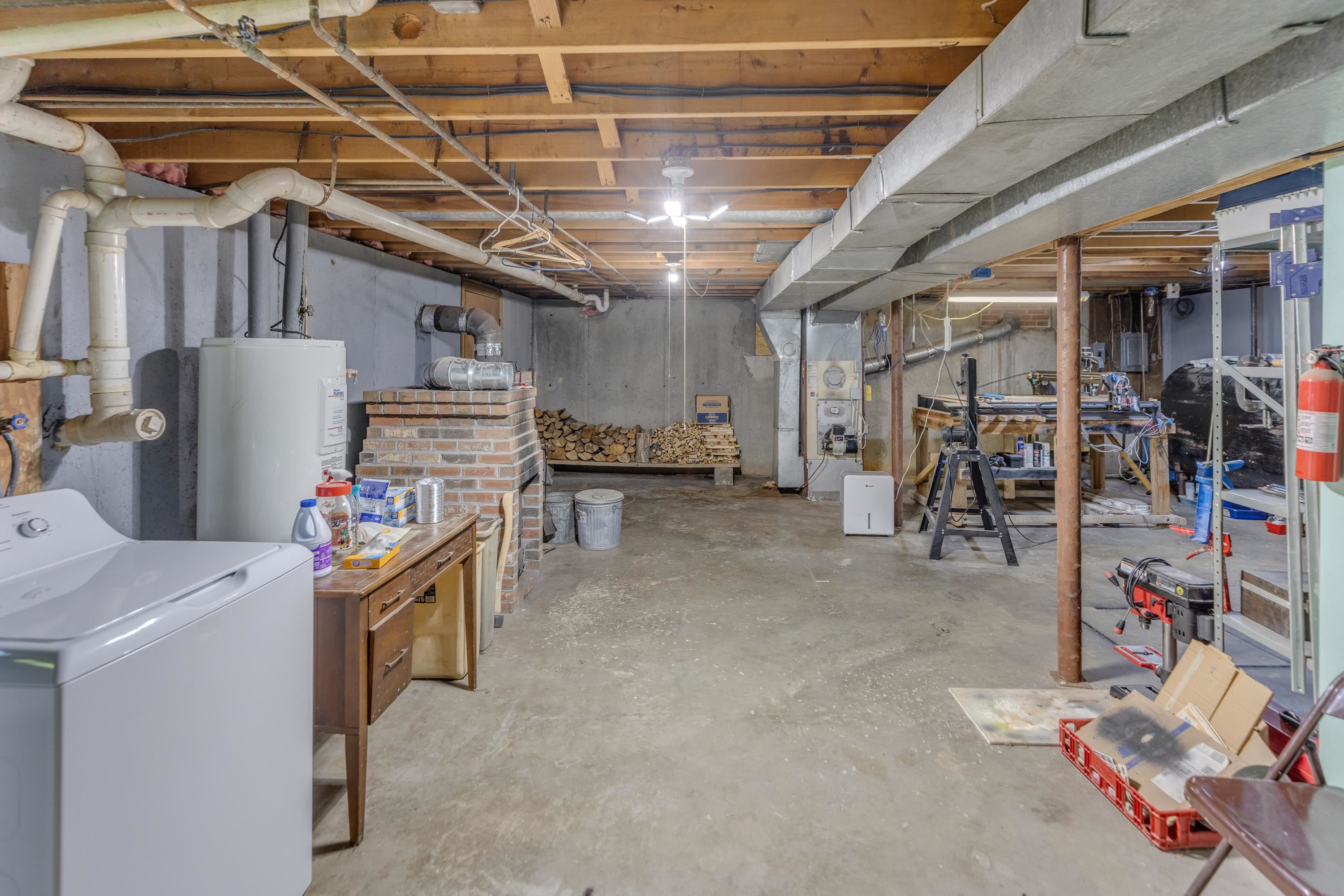 Laundry in basement