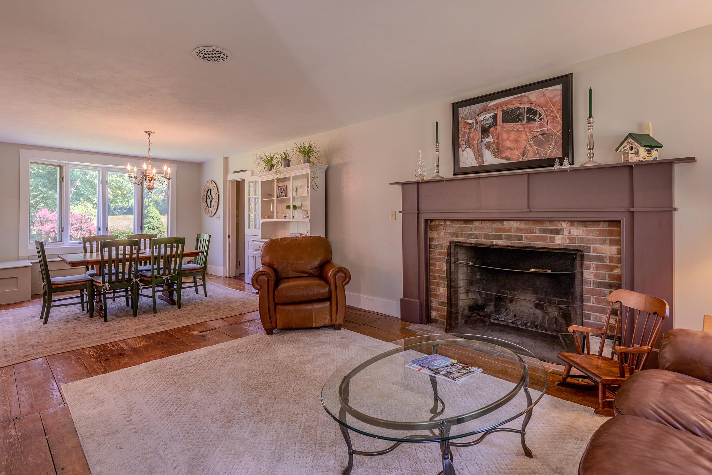 Living room with wood burning fireplace 25755058