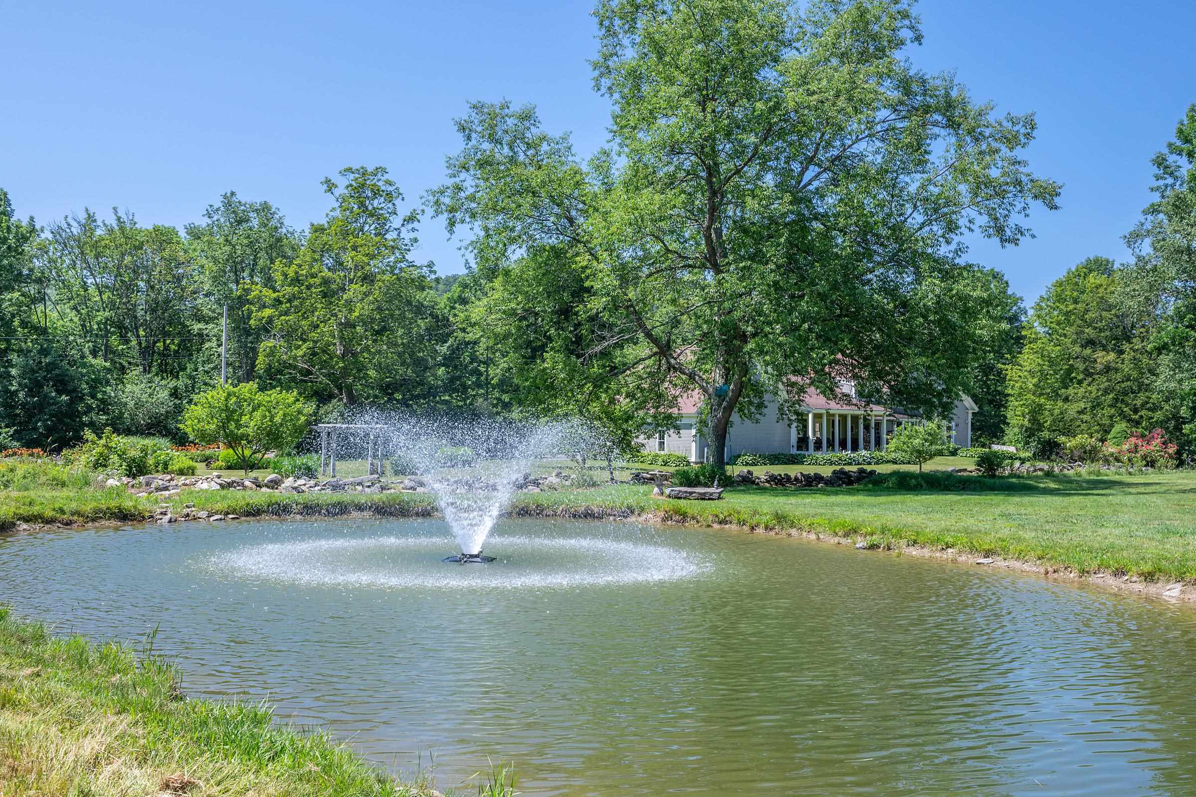 Pond with fountain 25755120