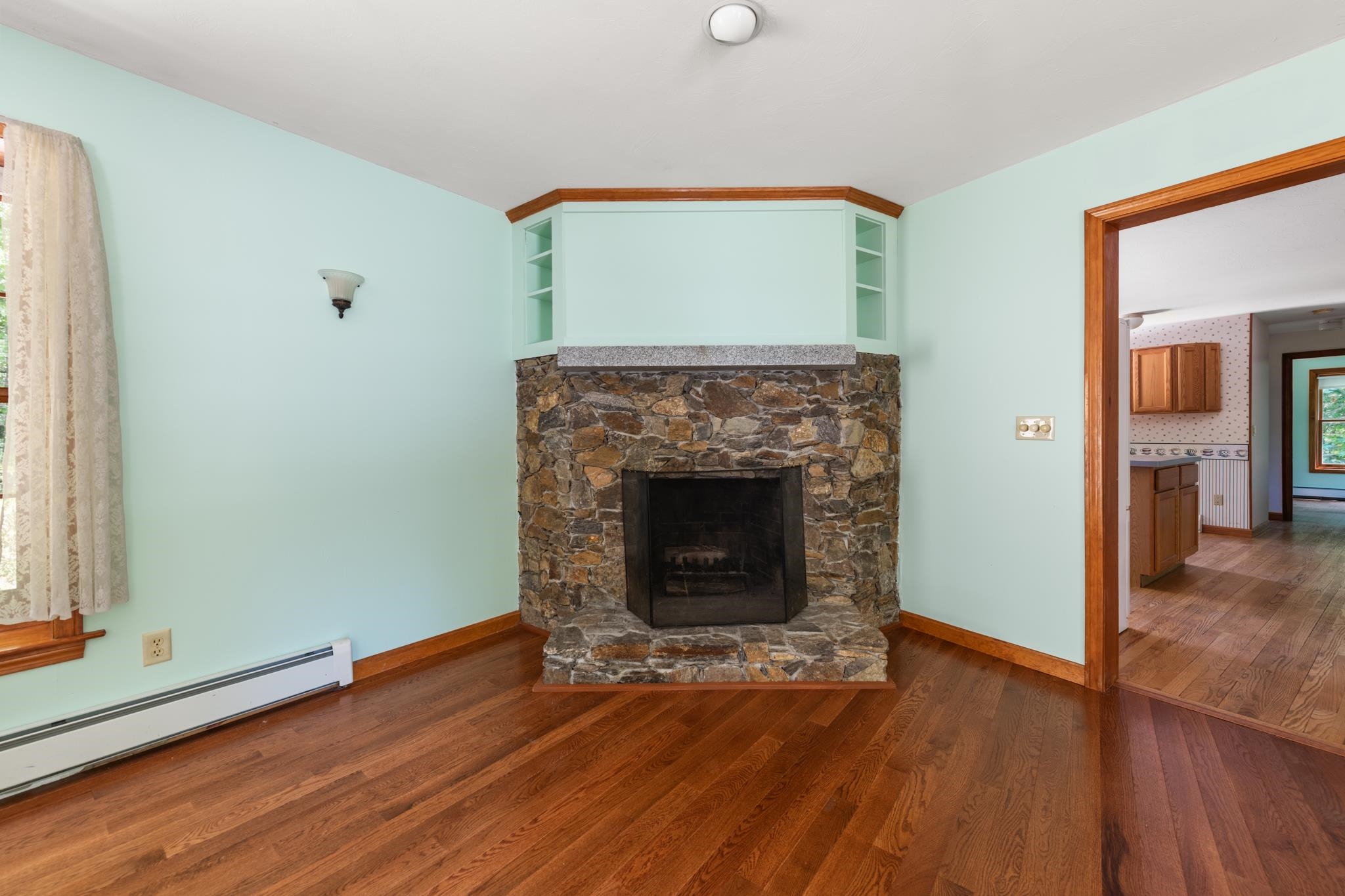 Hearth made from stones from the property