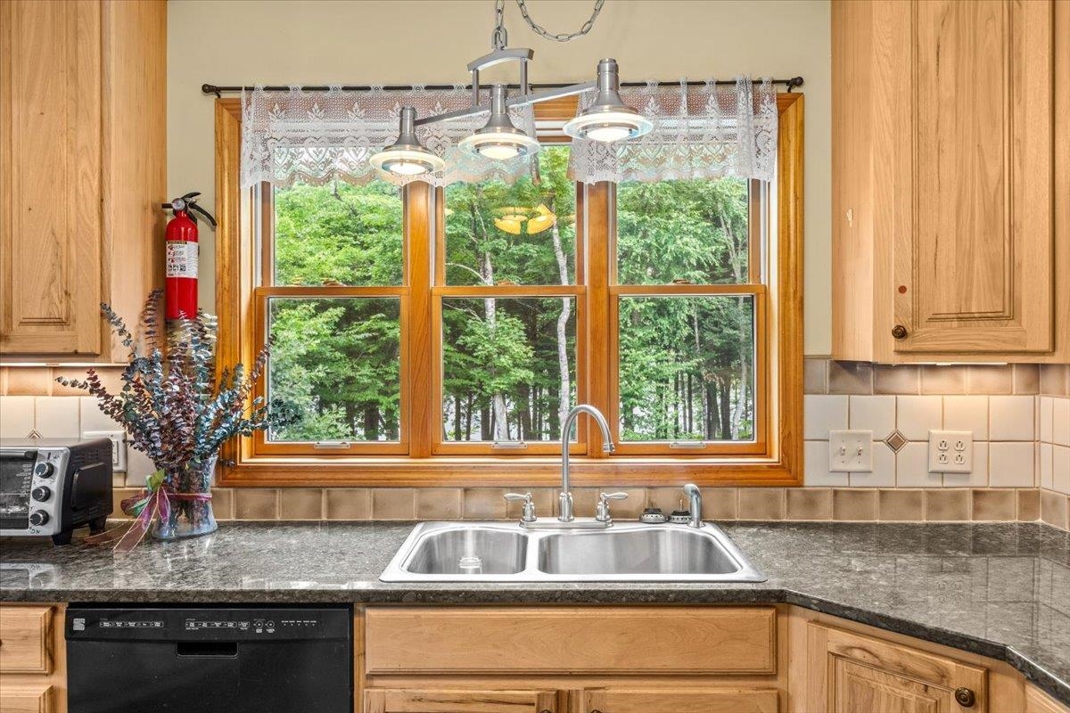 Kitchen window with river views