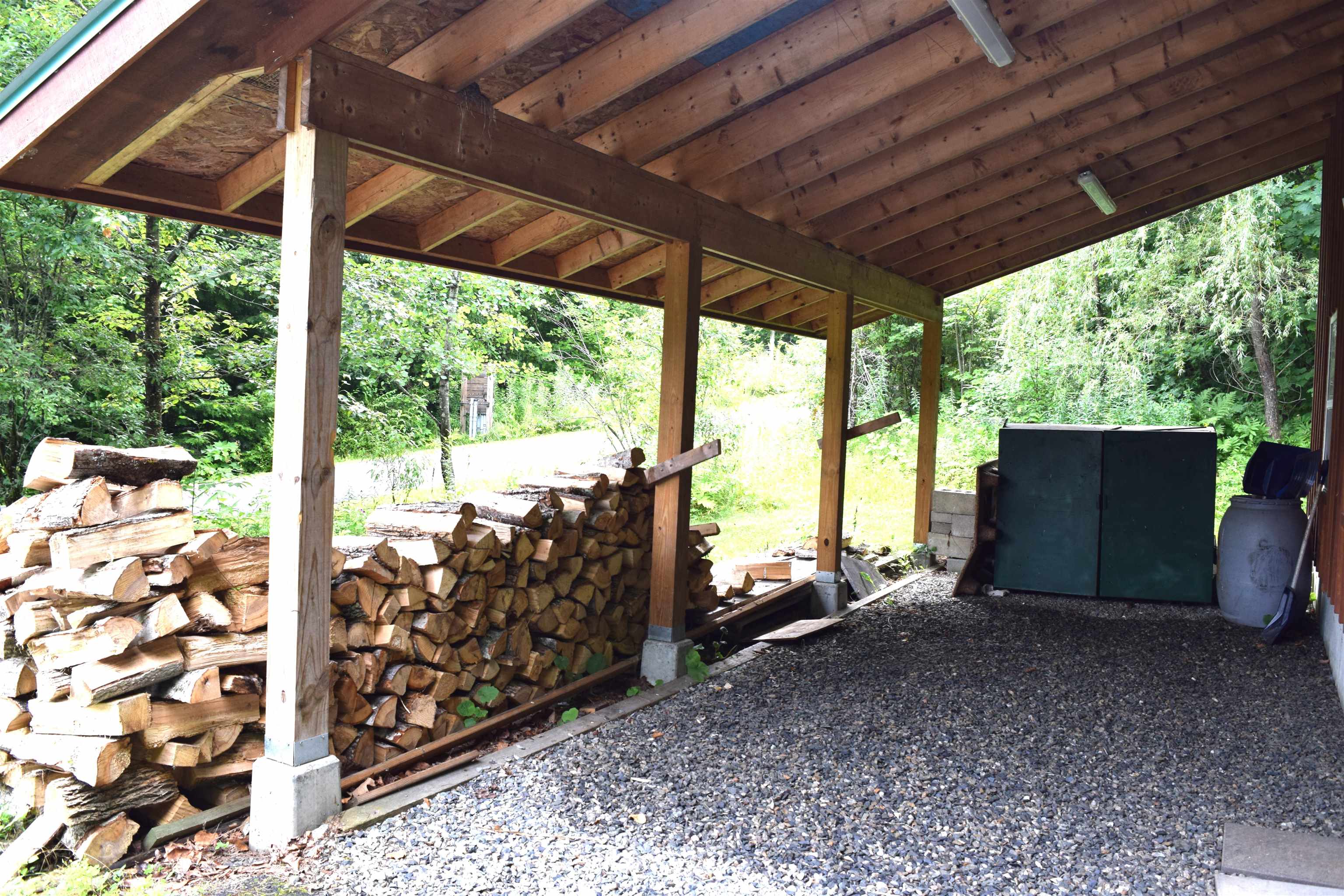 Extra outdoor covered storage for parking toys or tools