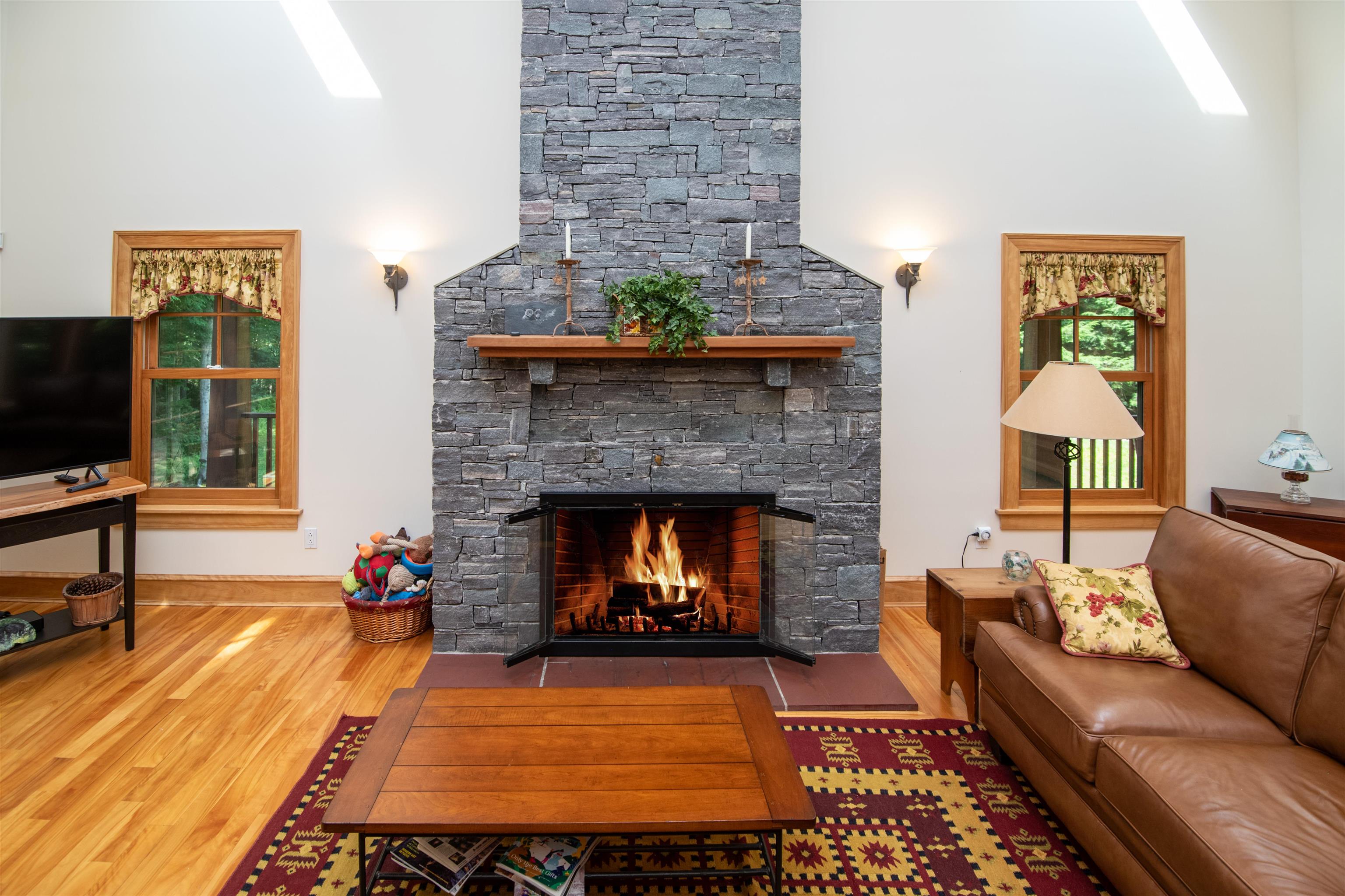 Beautiful Propane Stone Fireplace 25780849