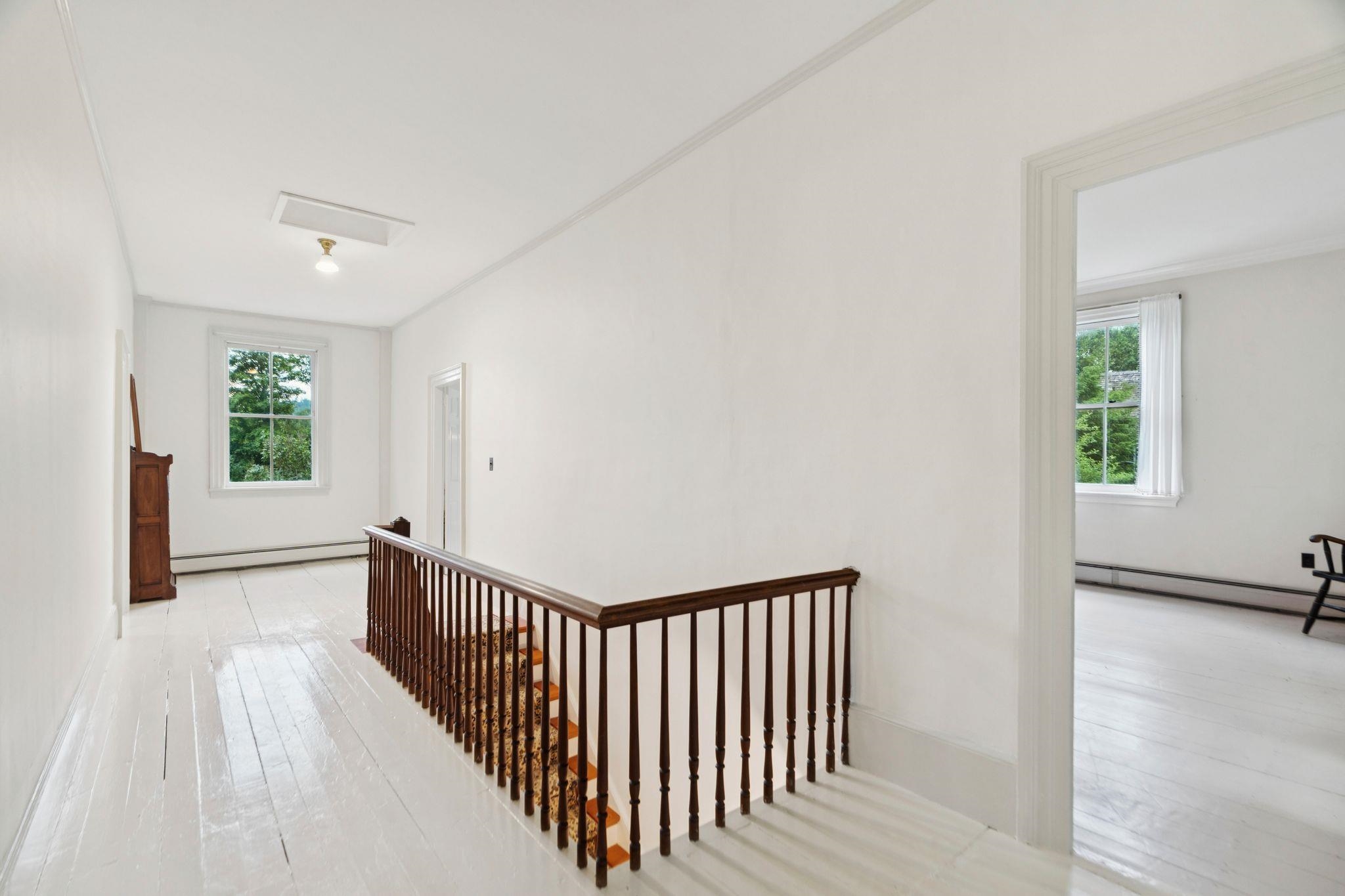 Unstaged upstairs hallway