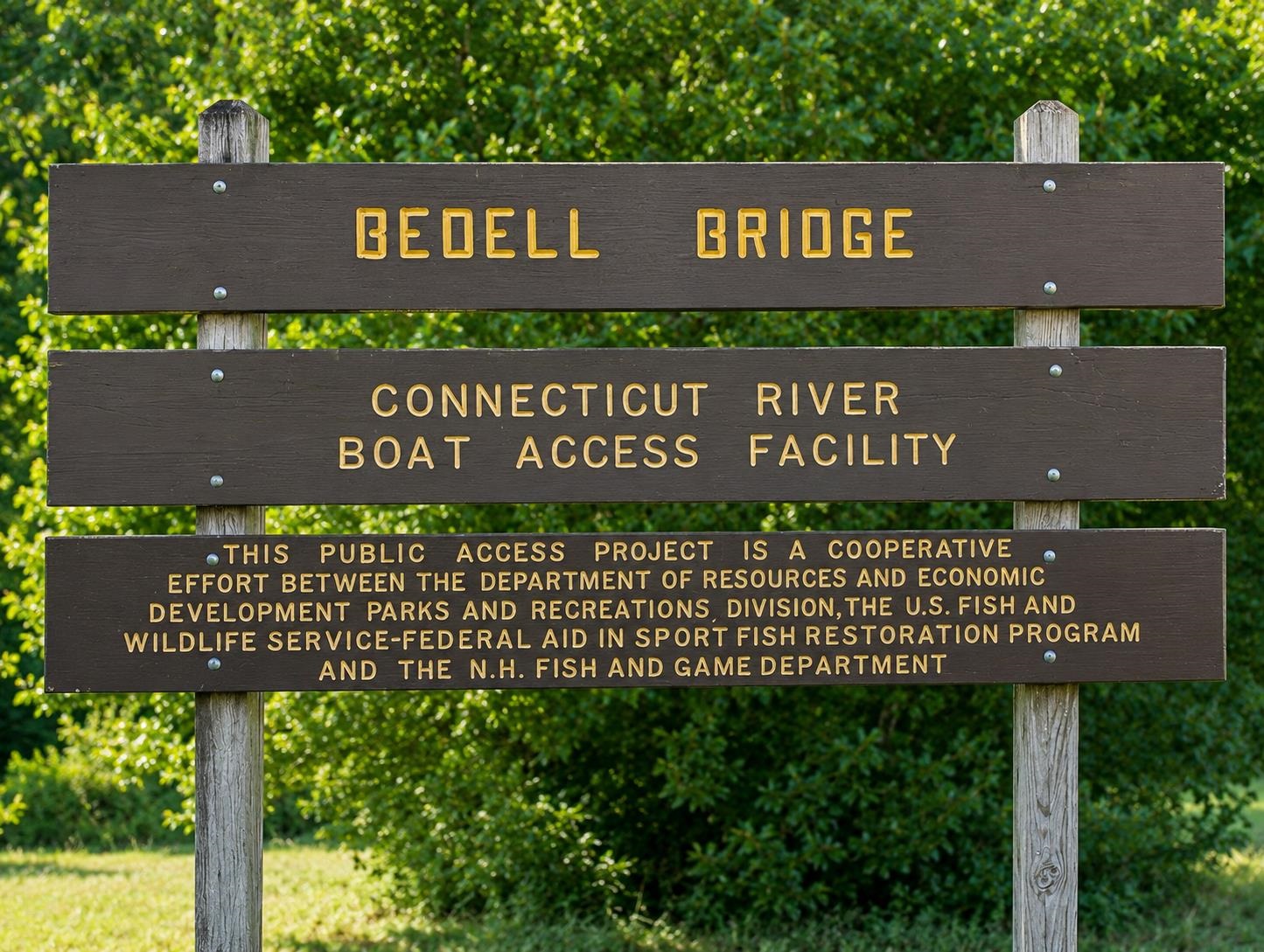 Bedell Bridge State Historic Site right down the road