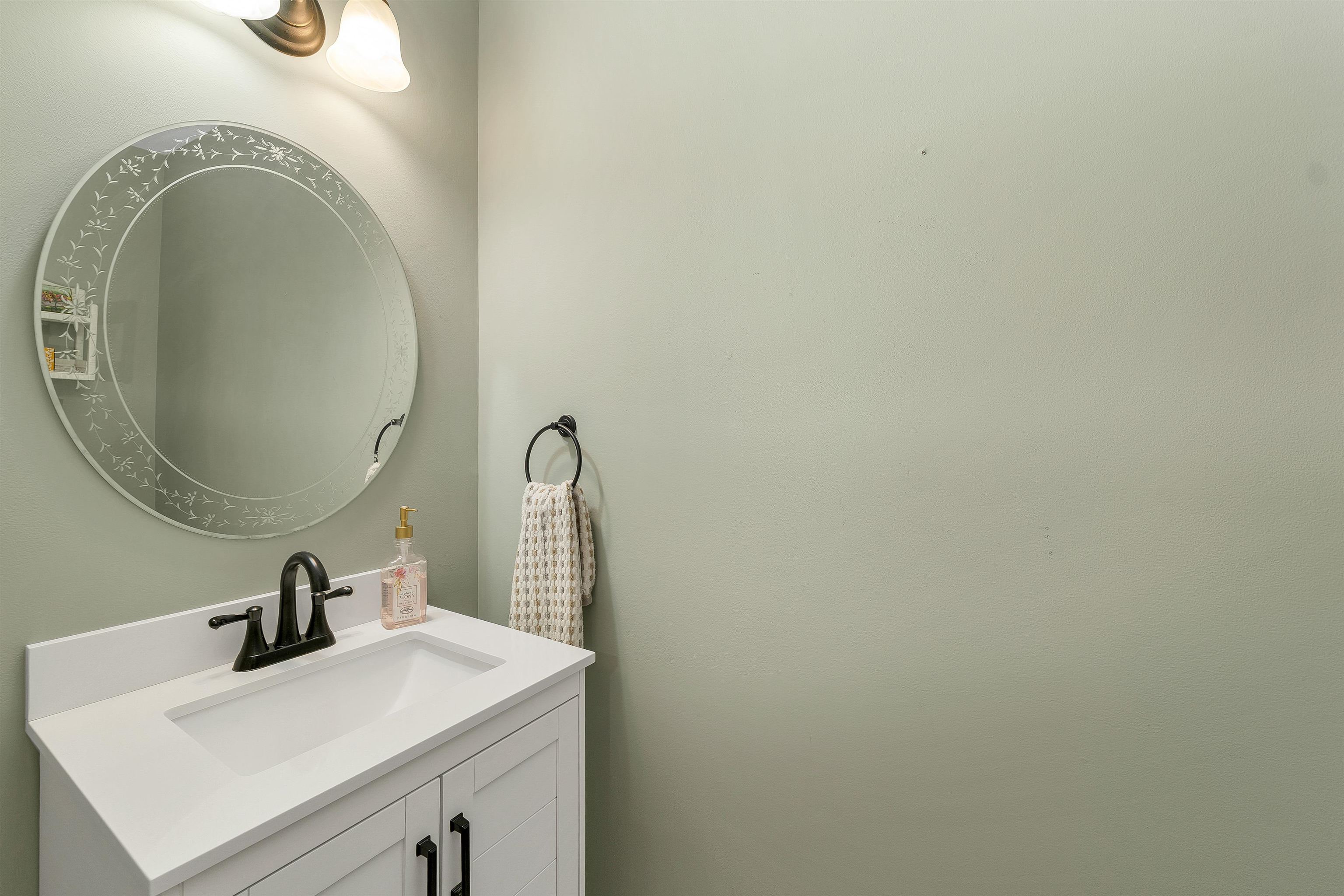 New fresh 1st fl 1/2 bath
