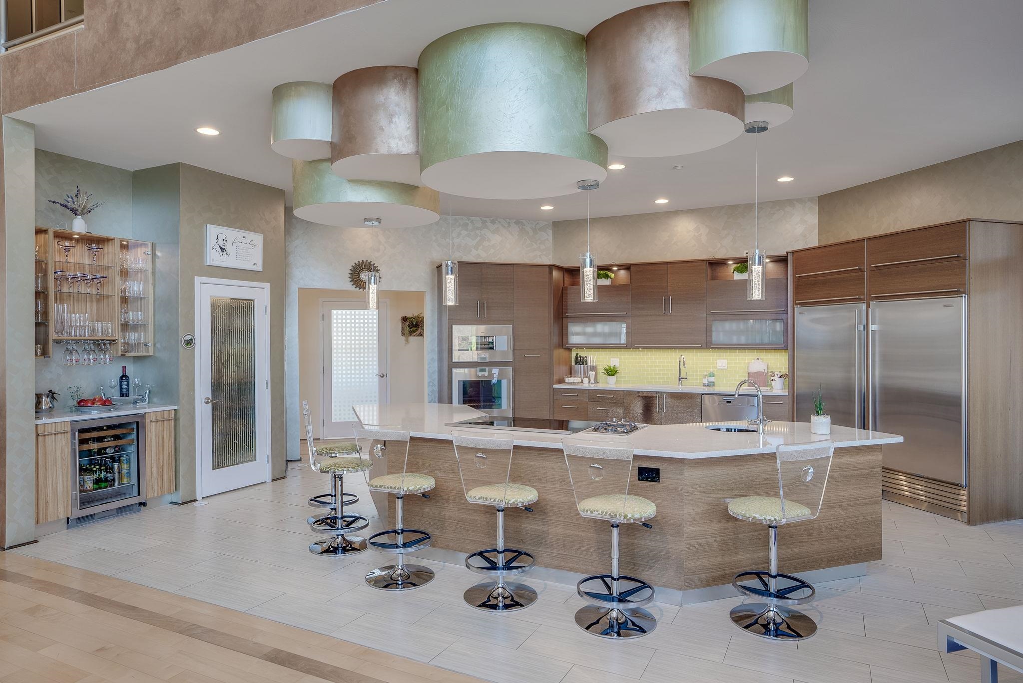 Center Island Kitchen with Commercial Appliances