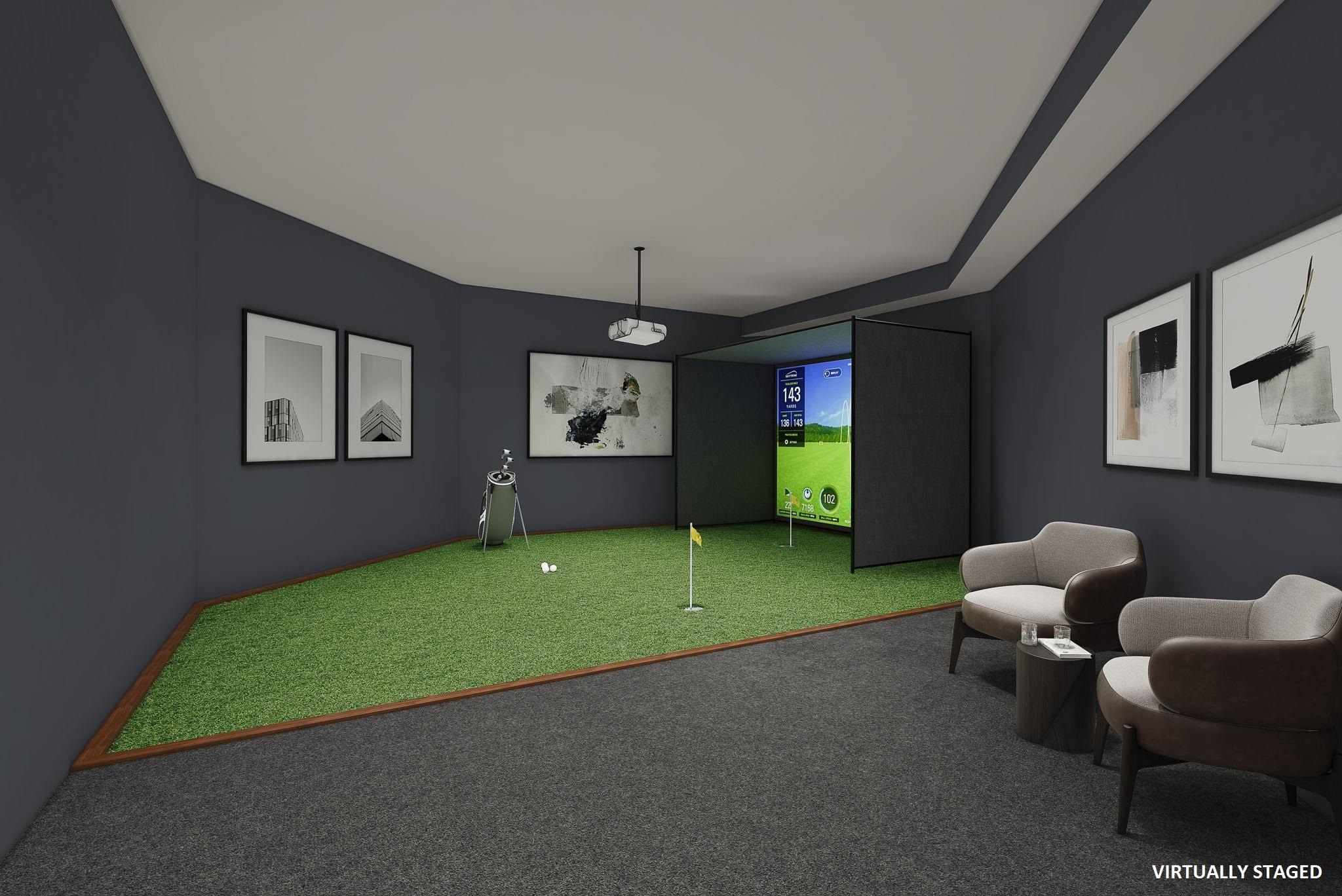 ADD a Golf Simulator 2nd or walkout LL* Virtually Staged