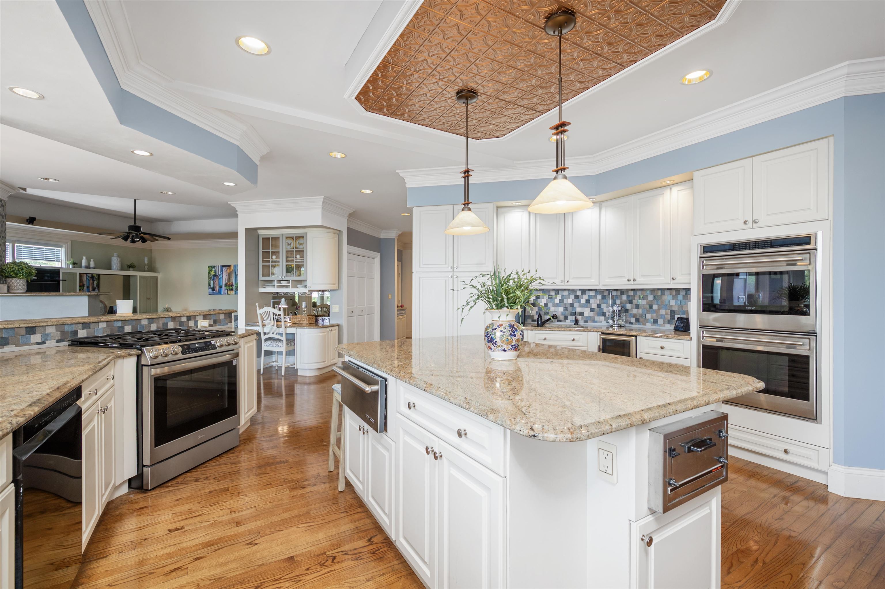 Spacious kitchen overlooking Lake Winnipesaukee
