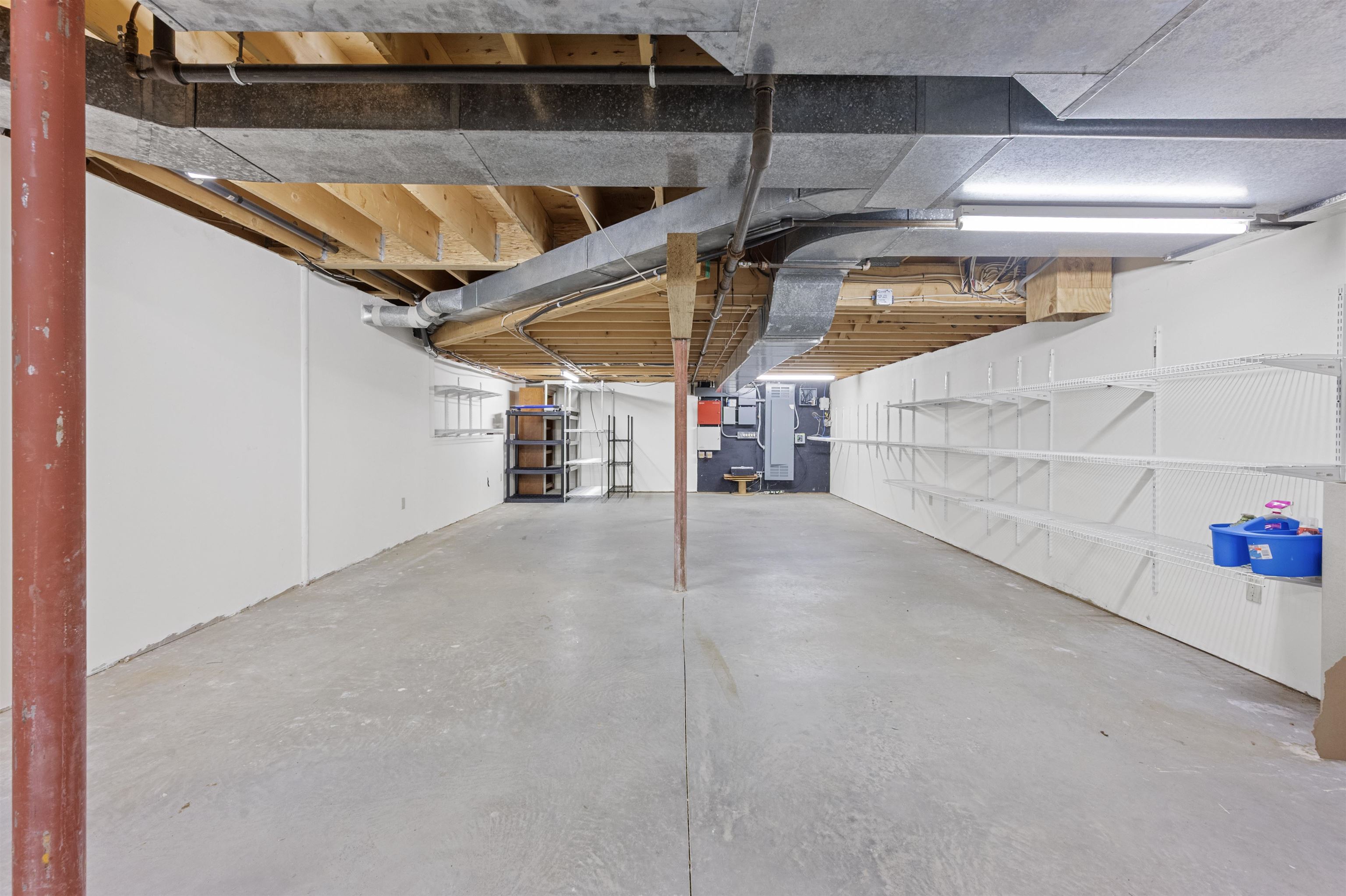 Lower level storage and utilities