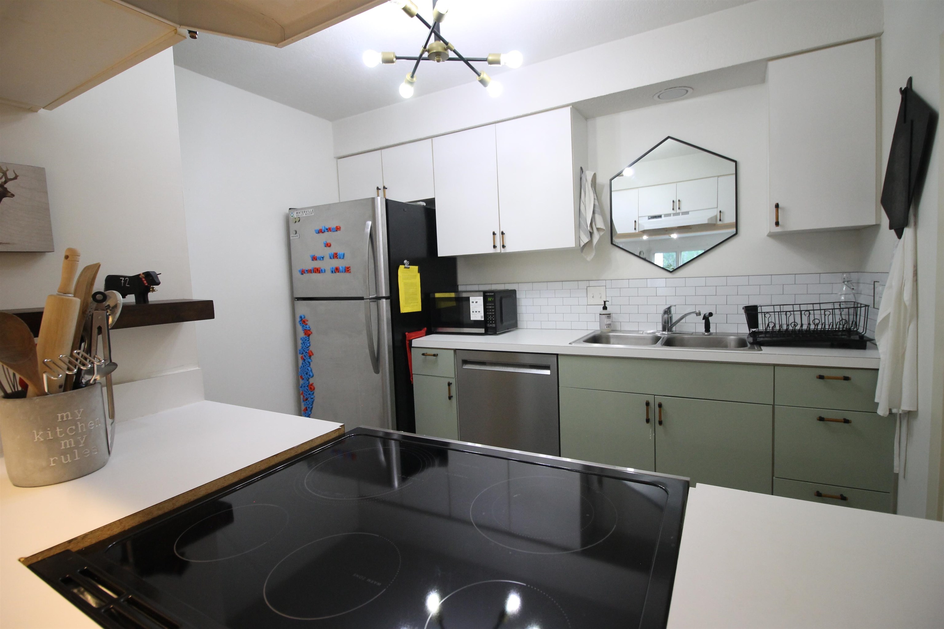 Nice galley style kitchen with updated appliances