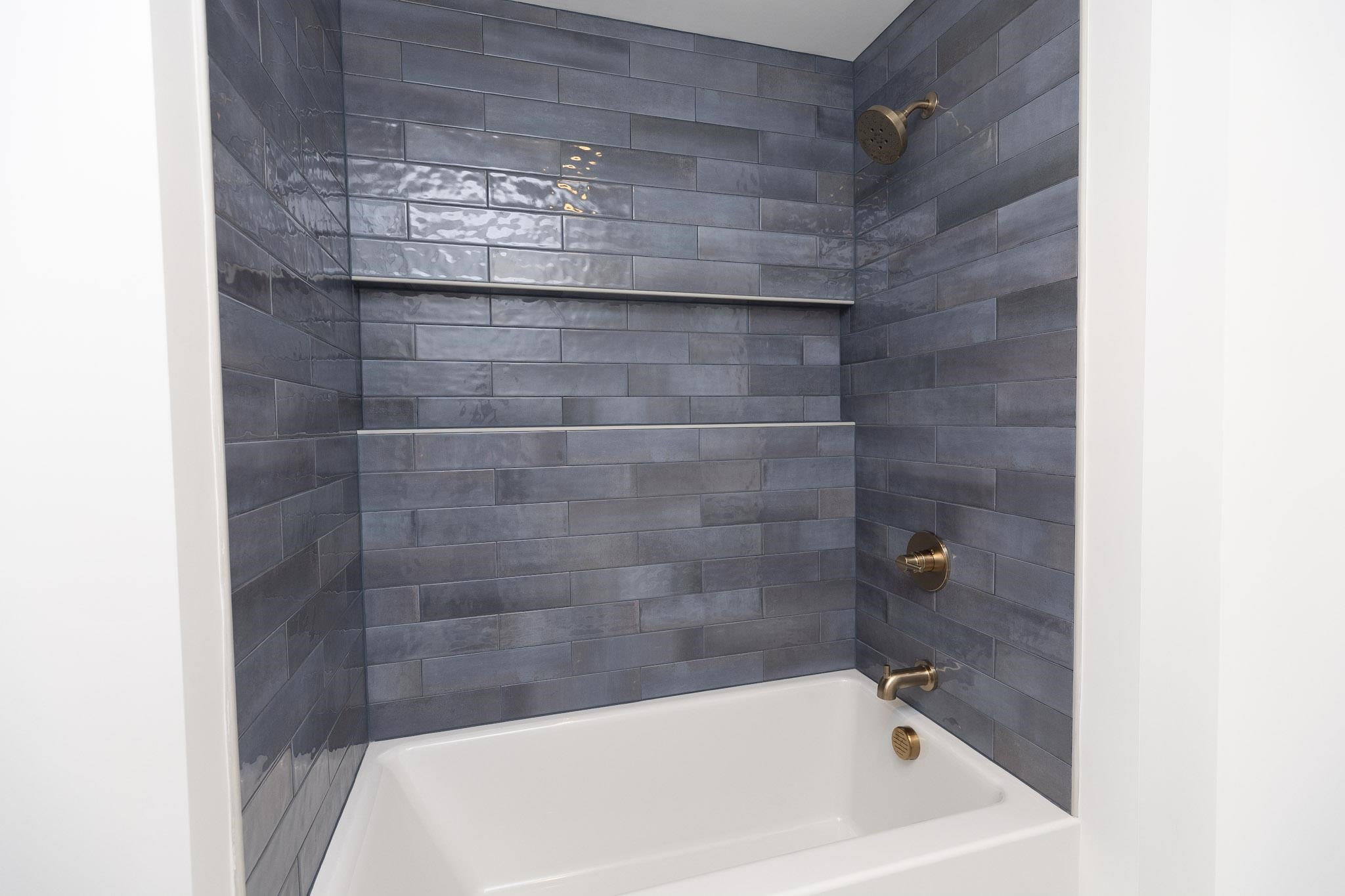 Stunning tile shower!