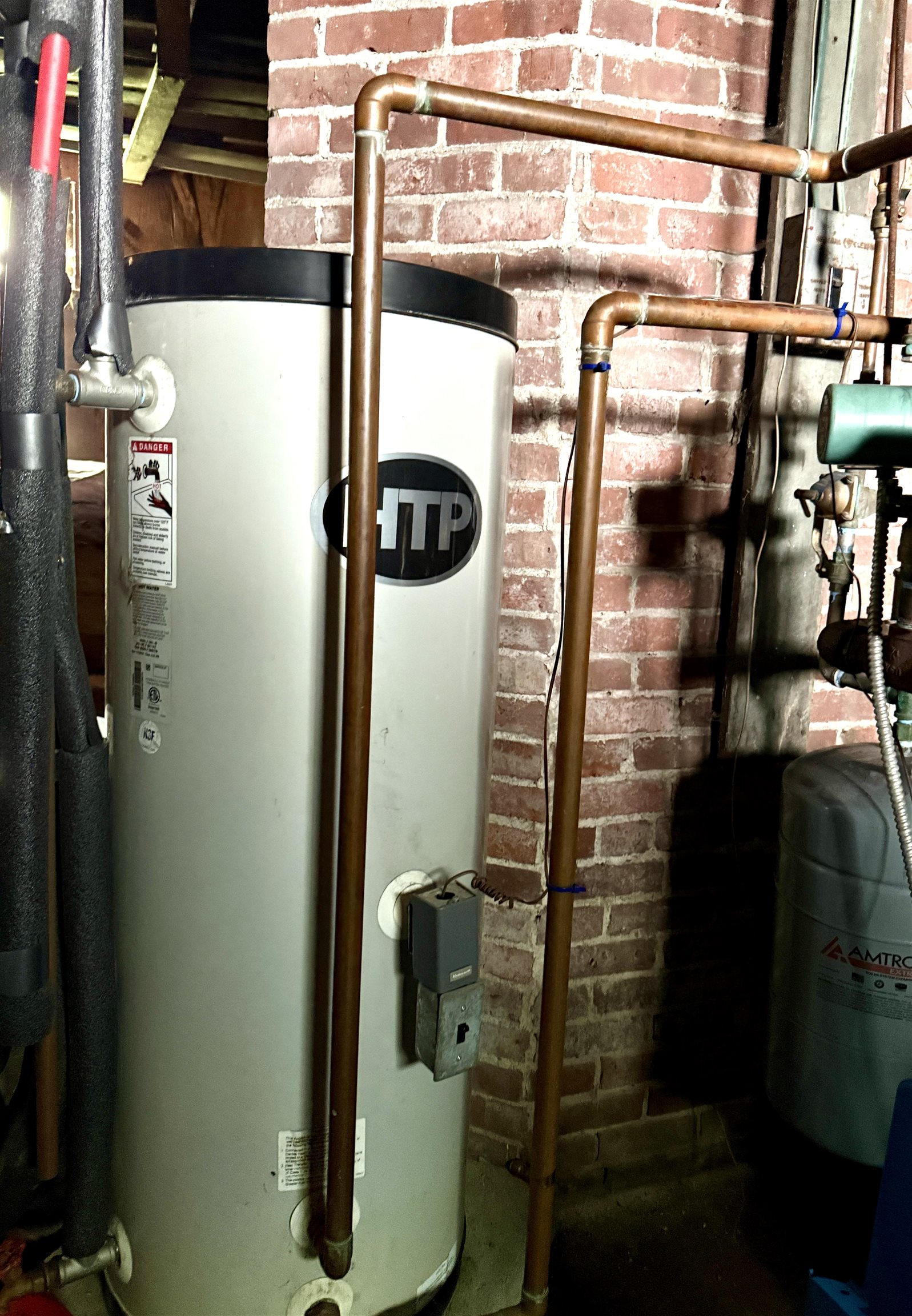 Hot water tank off of Boiler