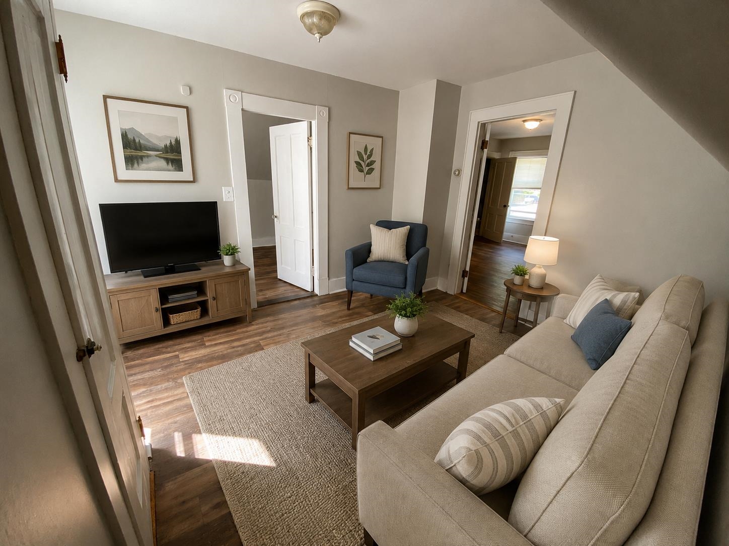 Unit 2 Living Area Virtually Stage