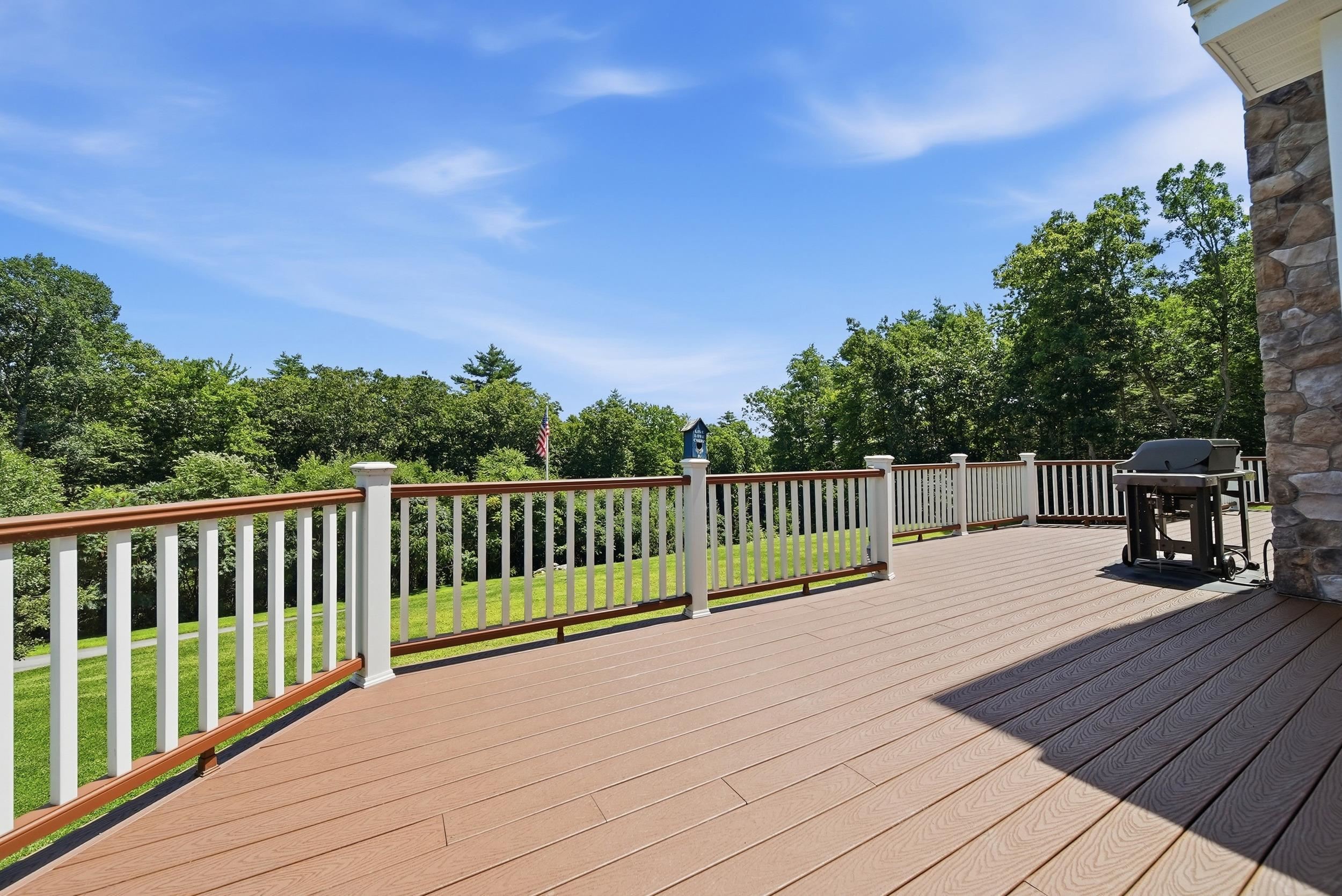 Large Deck Overlooking Beautiful Yard