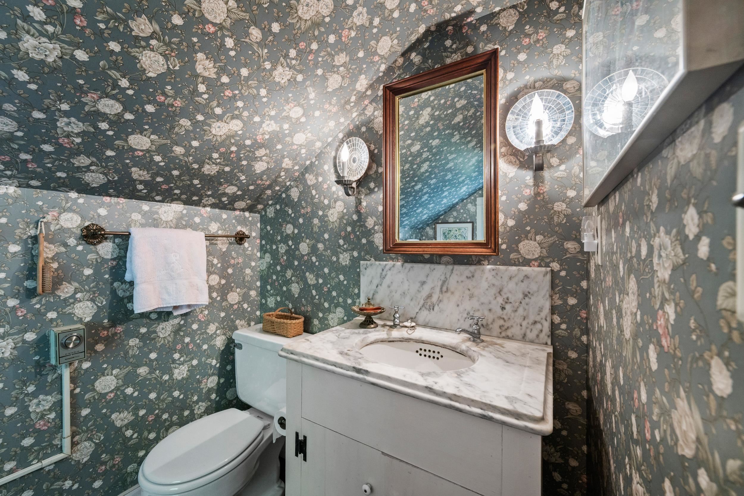 THE SECOND BATH HAS A NEW TOILET BUT OLDER COUNTERTOP.  PERFECT BLEND OF OLD & NEW.