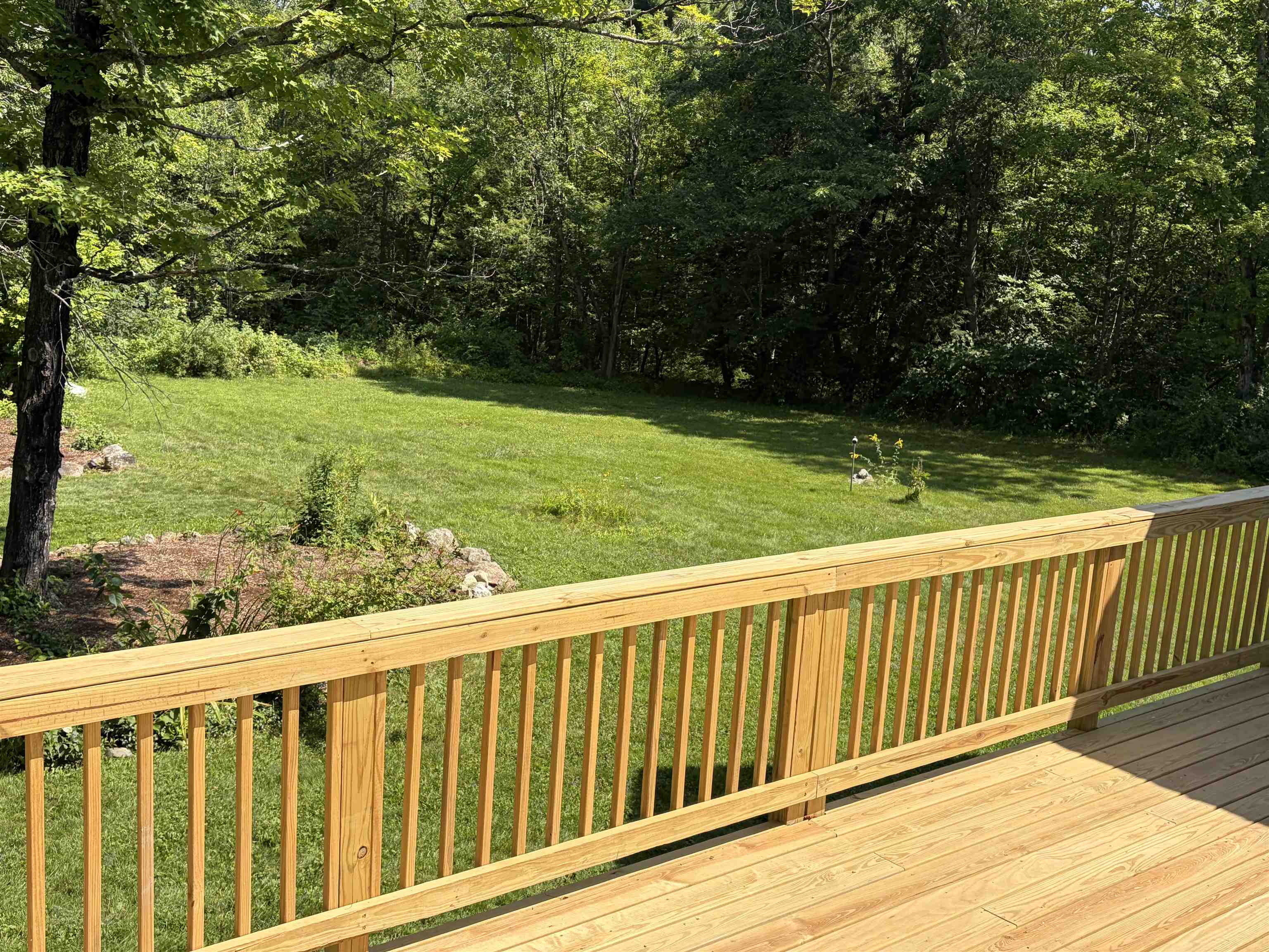 New Deck Overlooking Private Backyard