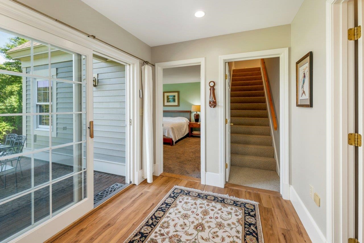 To Primary bedroom left, or right up the stairs to the loft