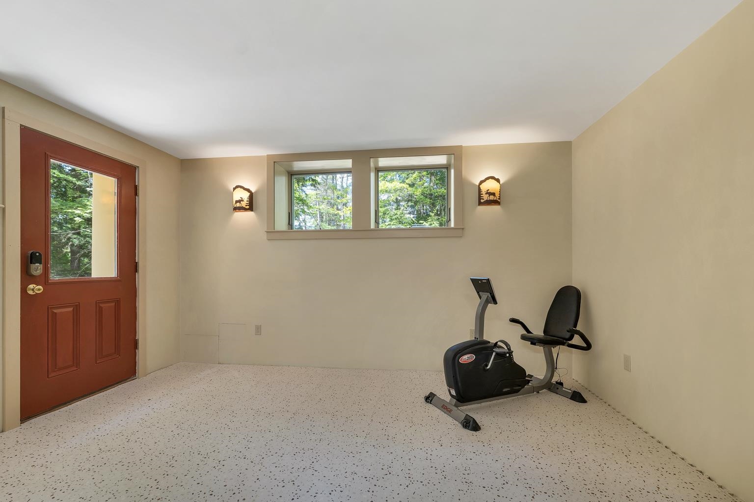 Mud room / gym in lower level
