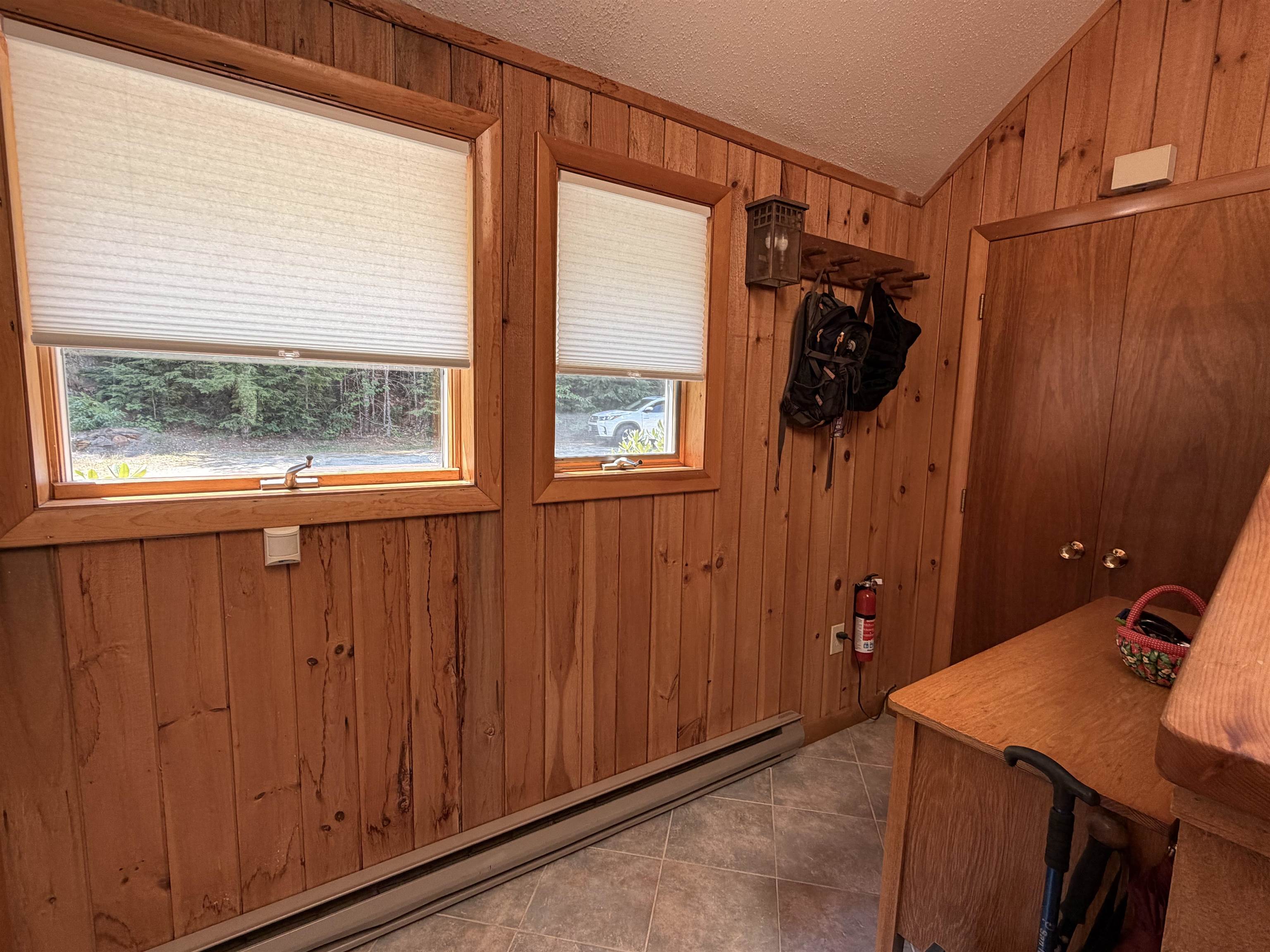 Plenty of space for hooks in the mudroom