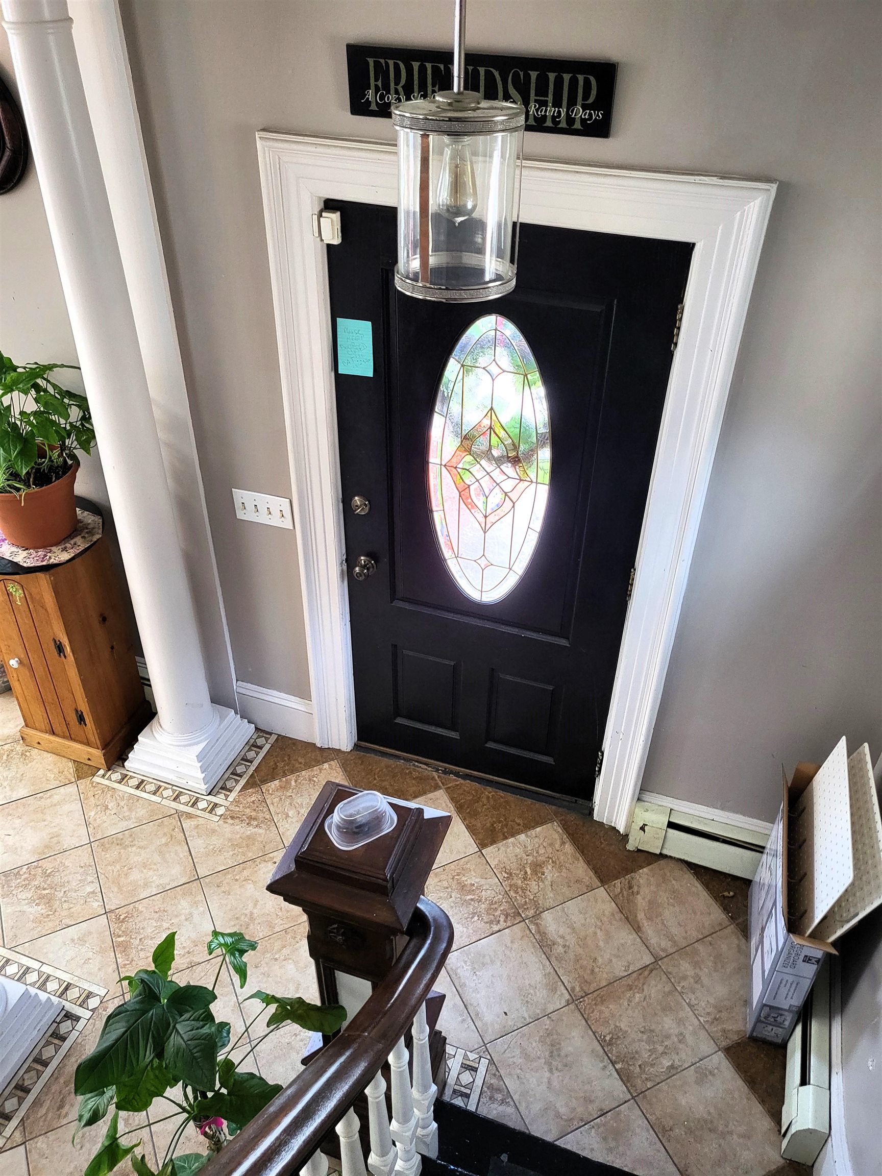 Inside front entry .