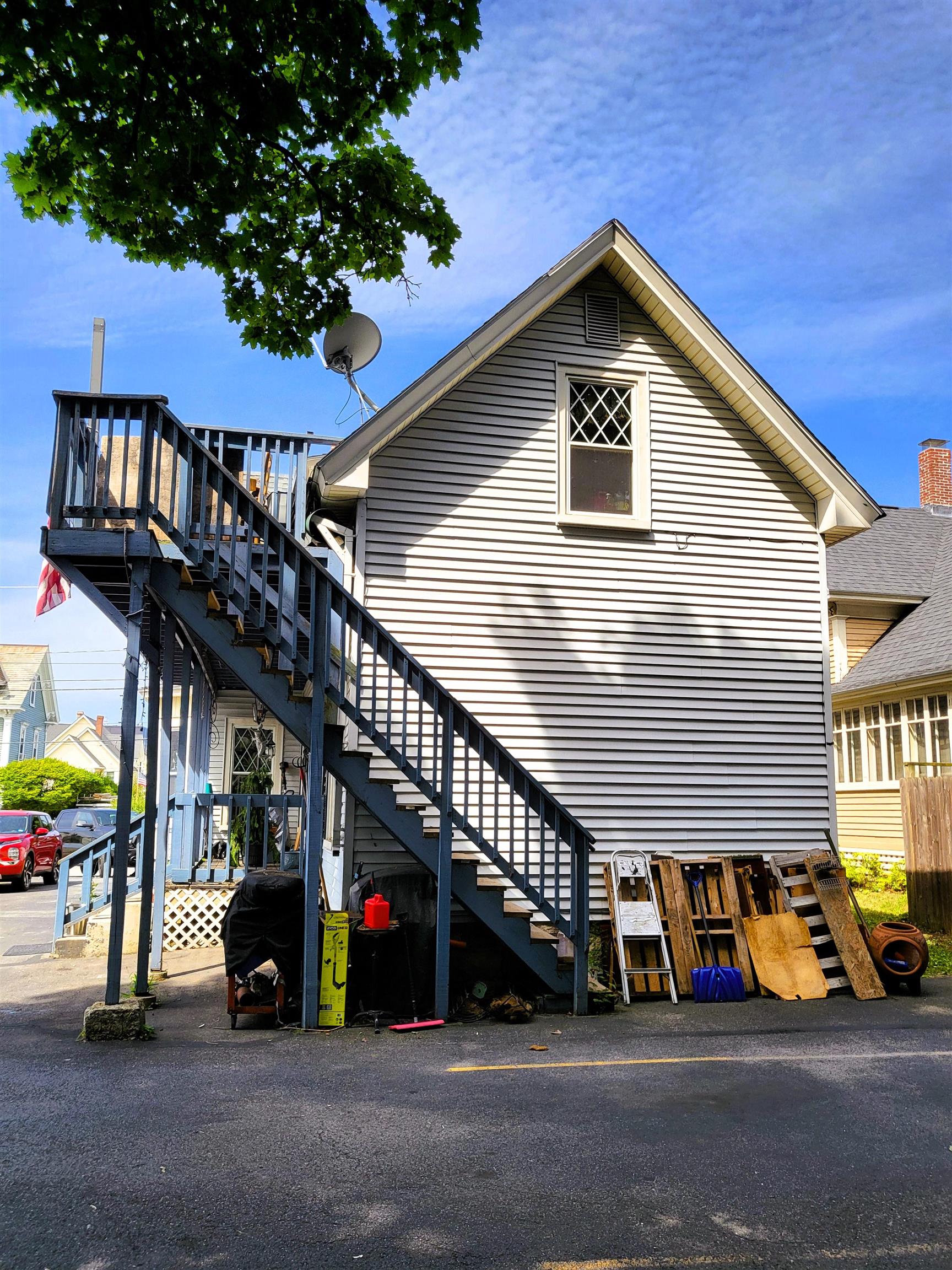 Back of building.