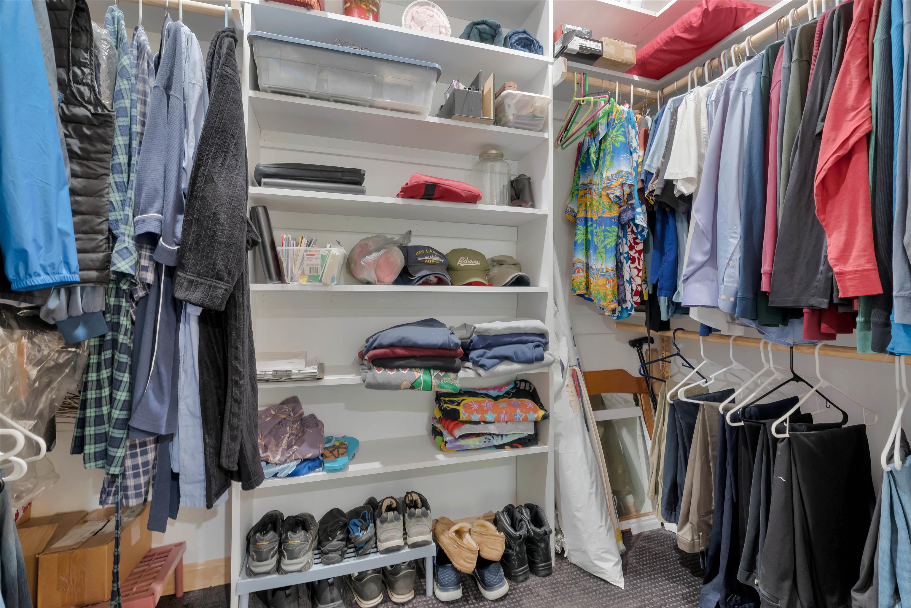 Excellent primary closet!