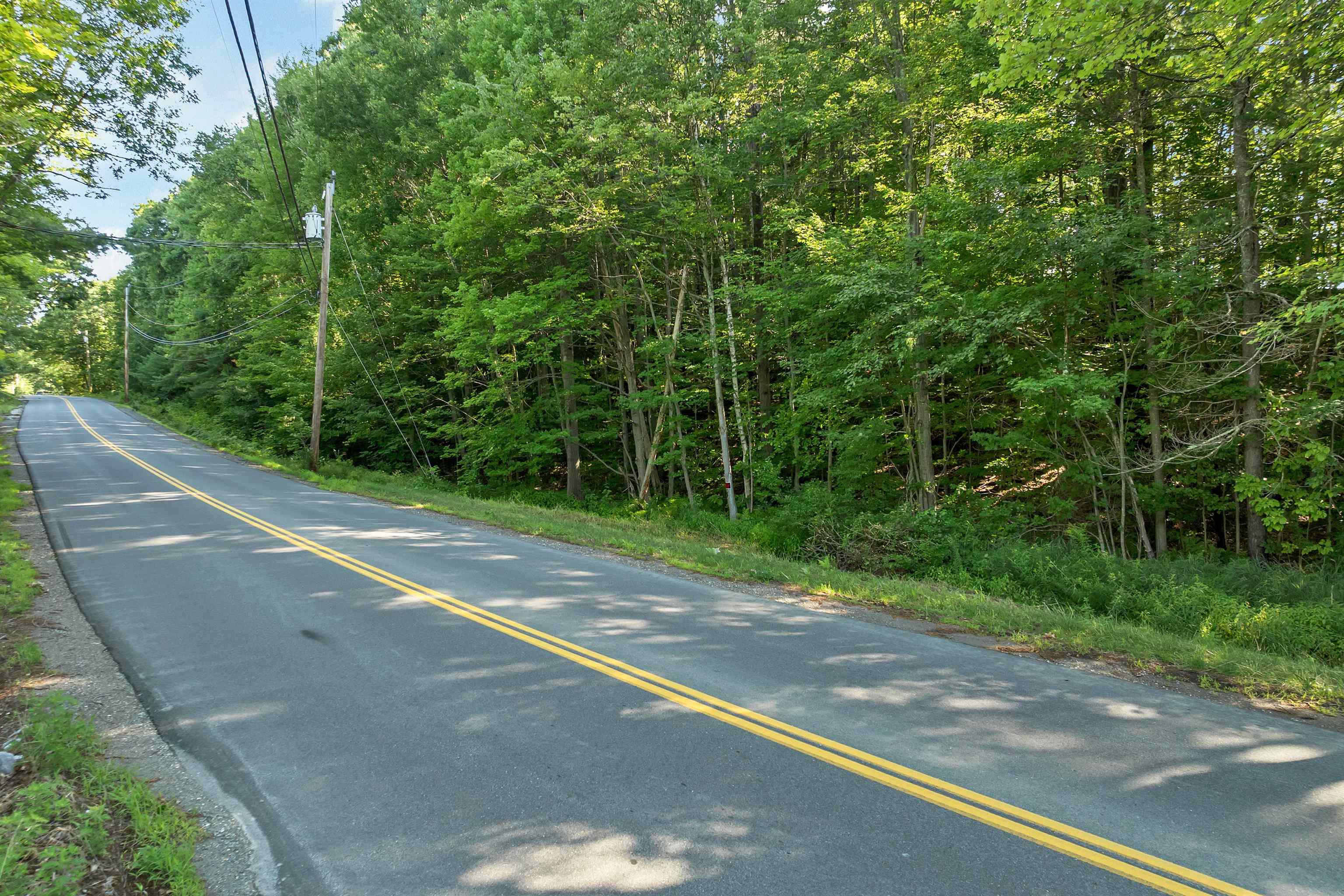 View up Stone Road (Land is on the right)