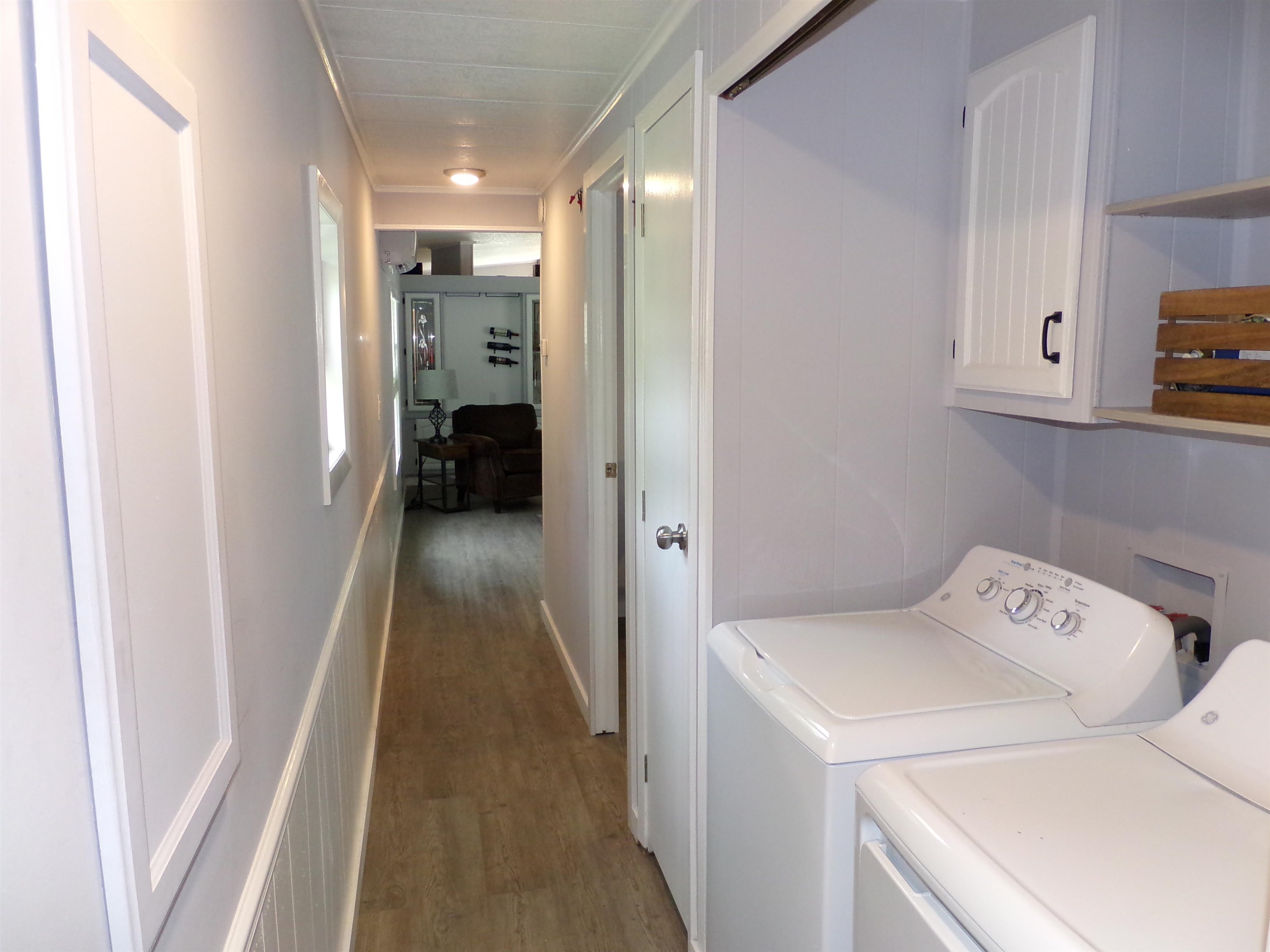 Hall with laundry