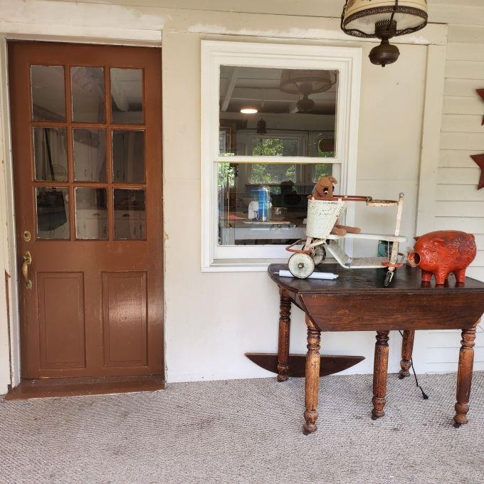 entrance from porch