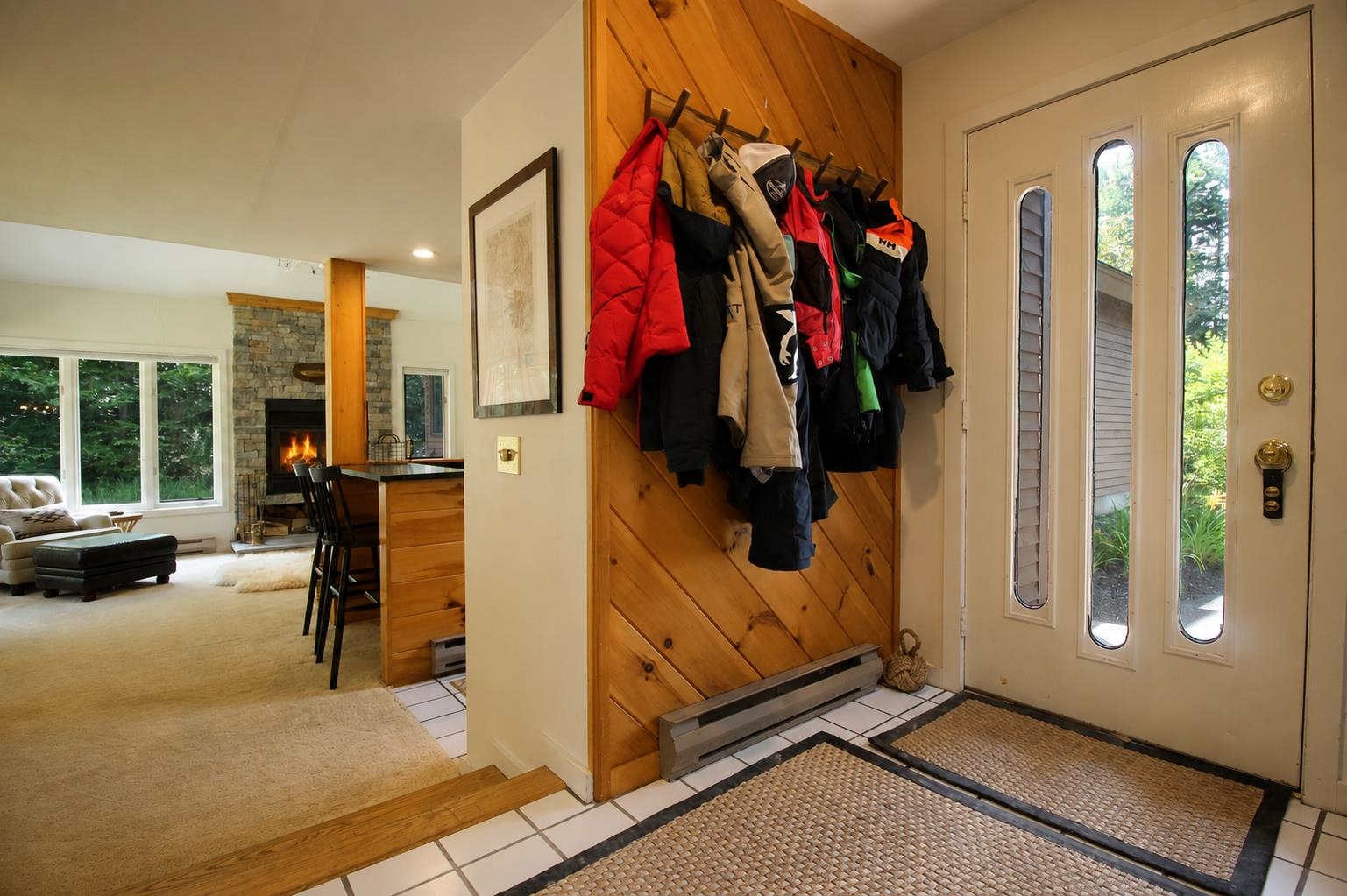Mudroom entry with storage