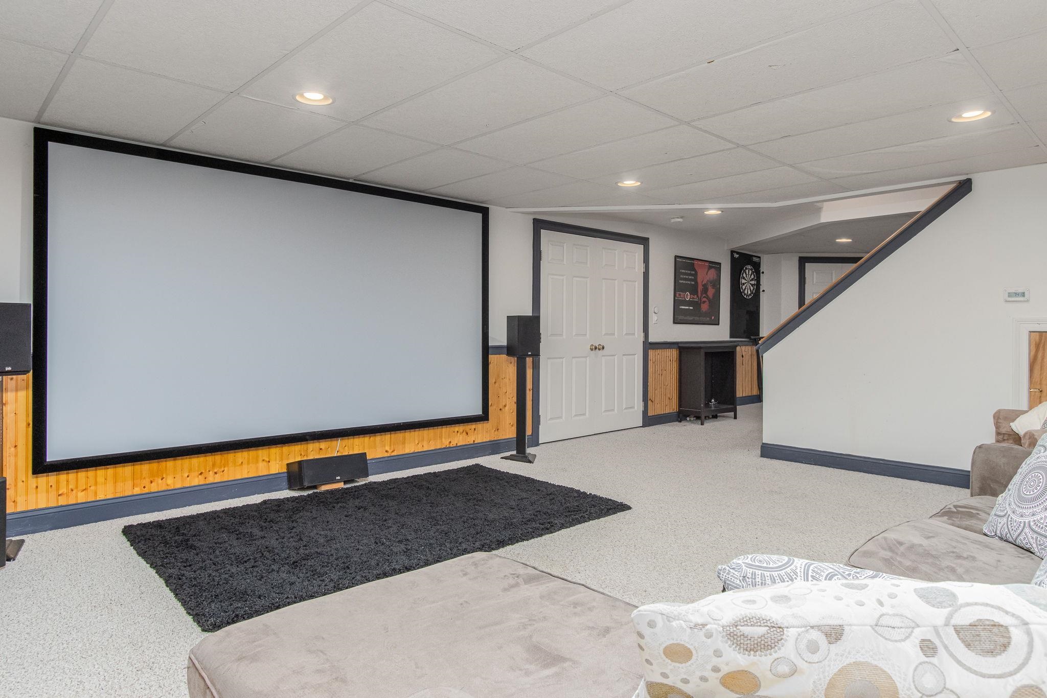 Media Room in Basement 26002537
