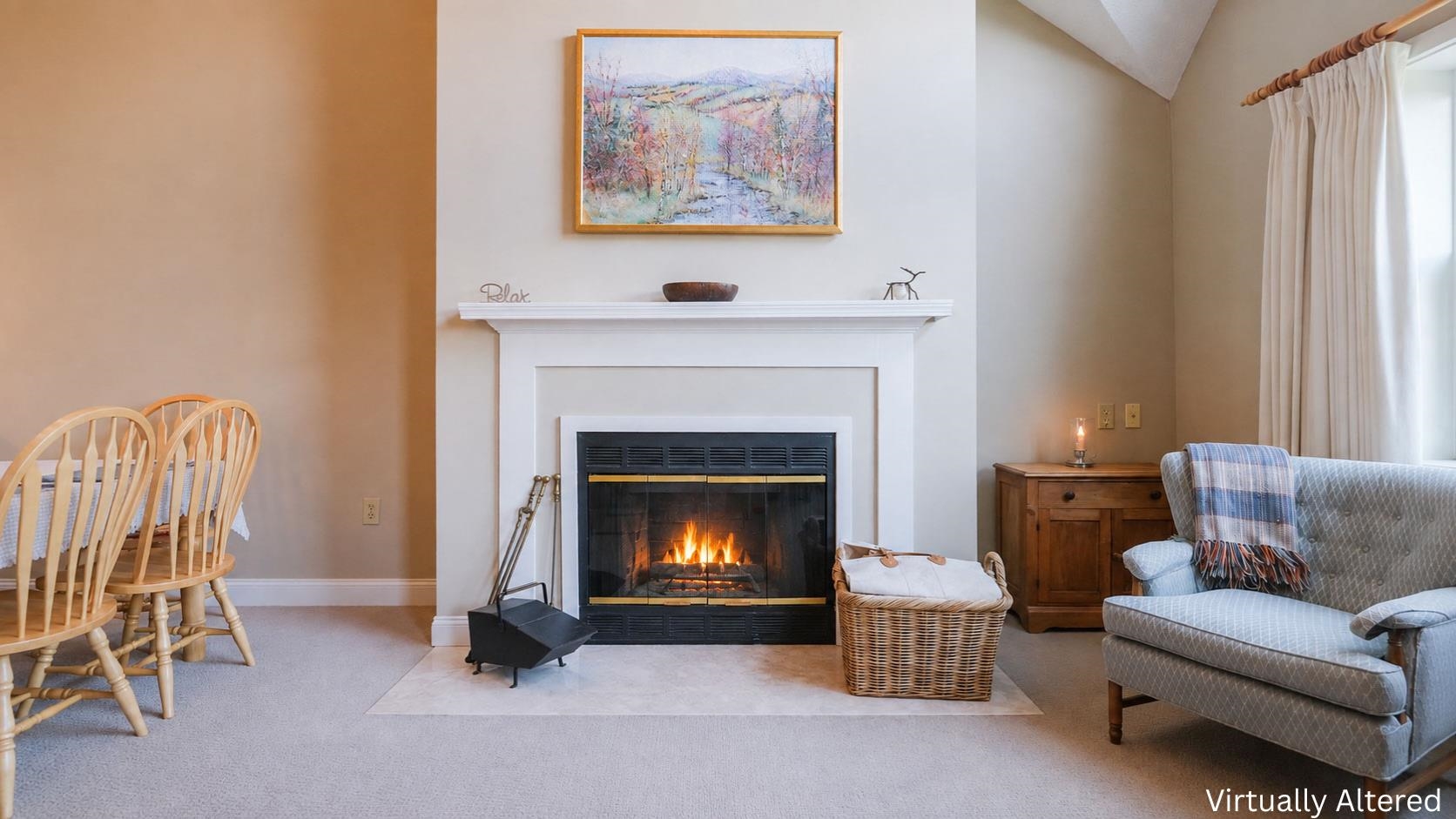 Wood-Burning Fireplace